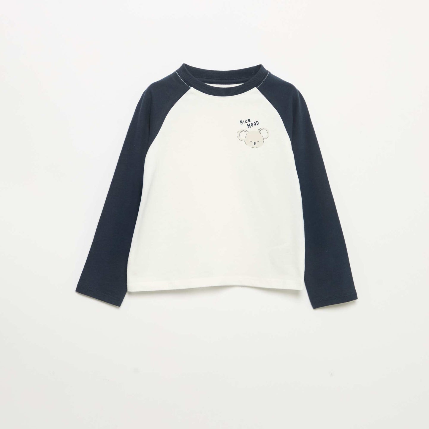 Long-sleeved raglan T-shirt BLUE