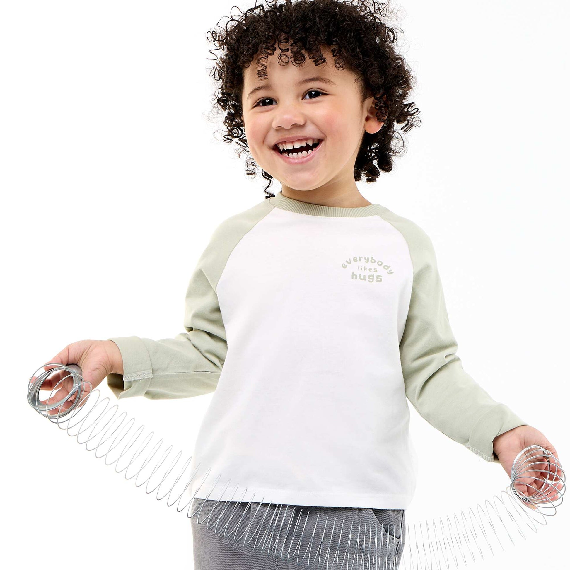 Long-sleeved raglan T-shirt WHITE