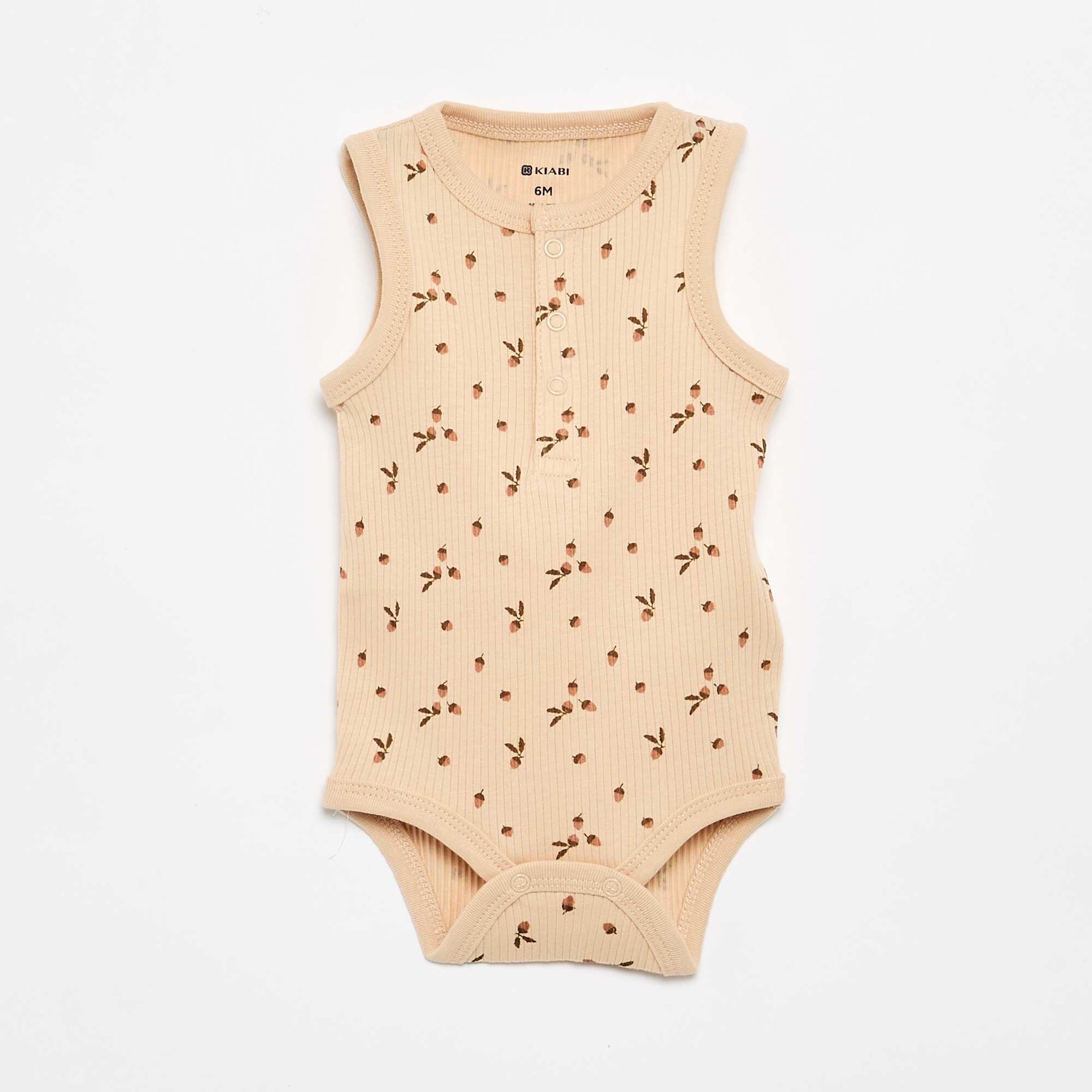 3-pack sleeveless bodysuits BEIGE