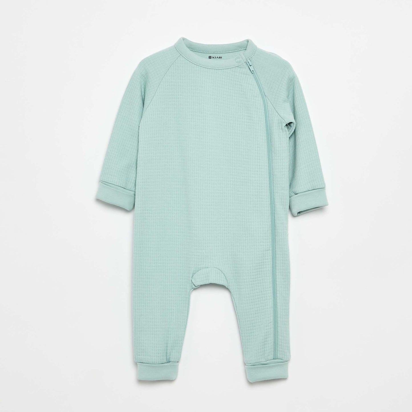 Set of 2 Thick Pointelle Knit Sleepsuits BEIGE