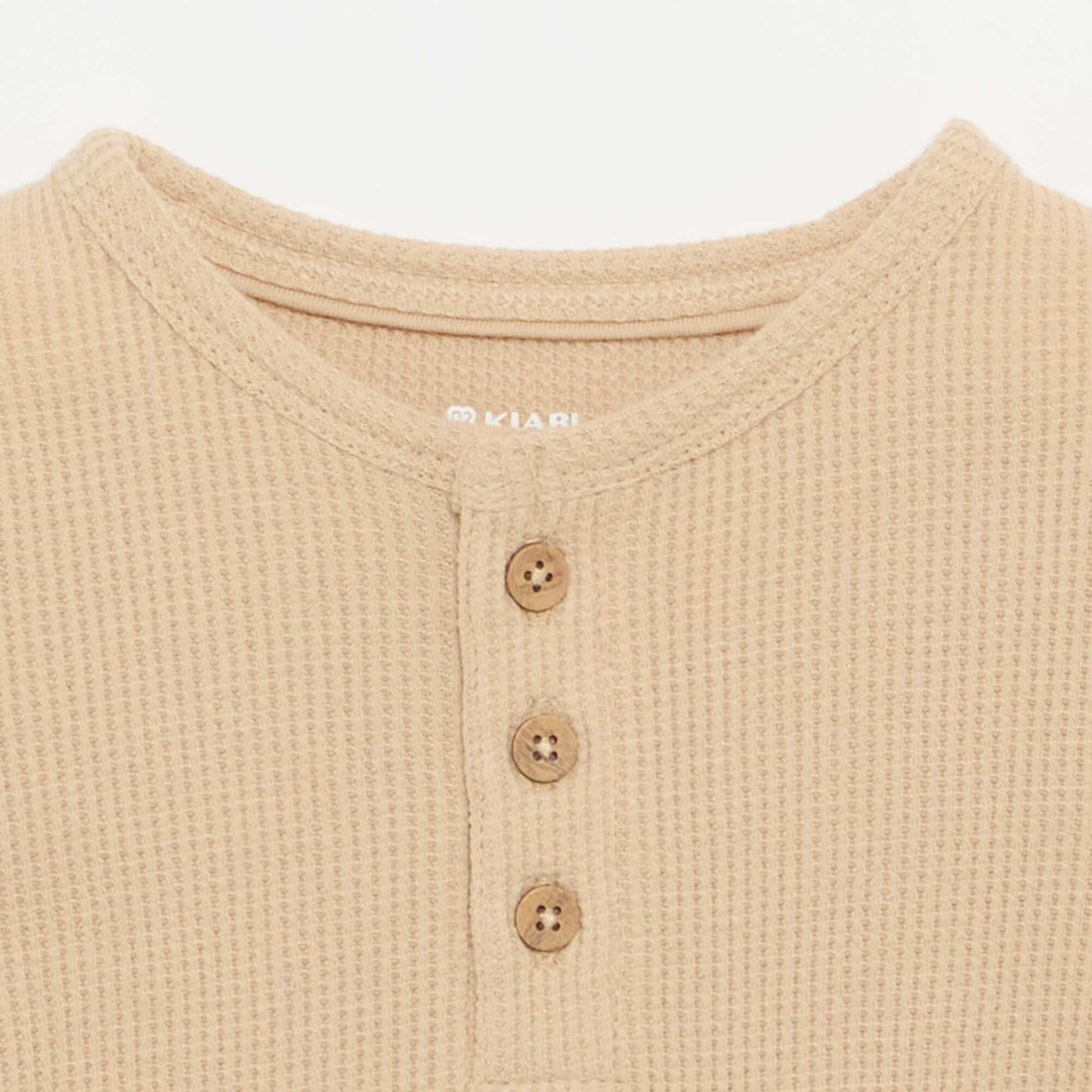 Henley T-shirt BEIGE