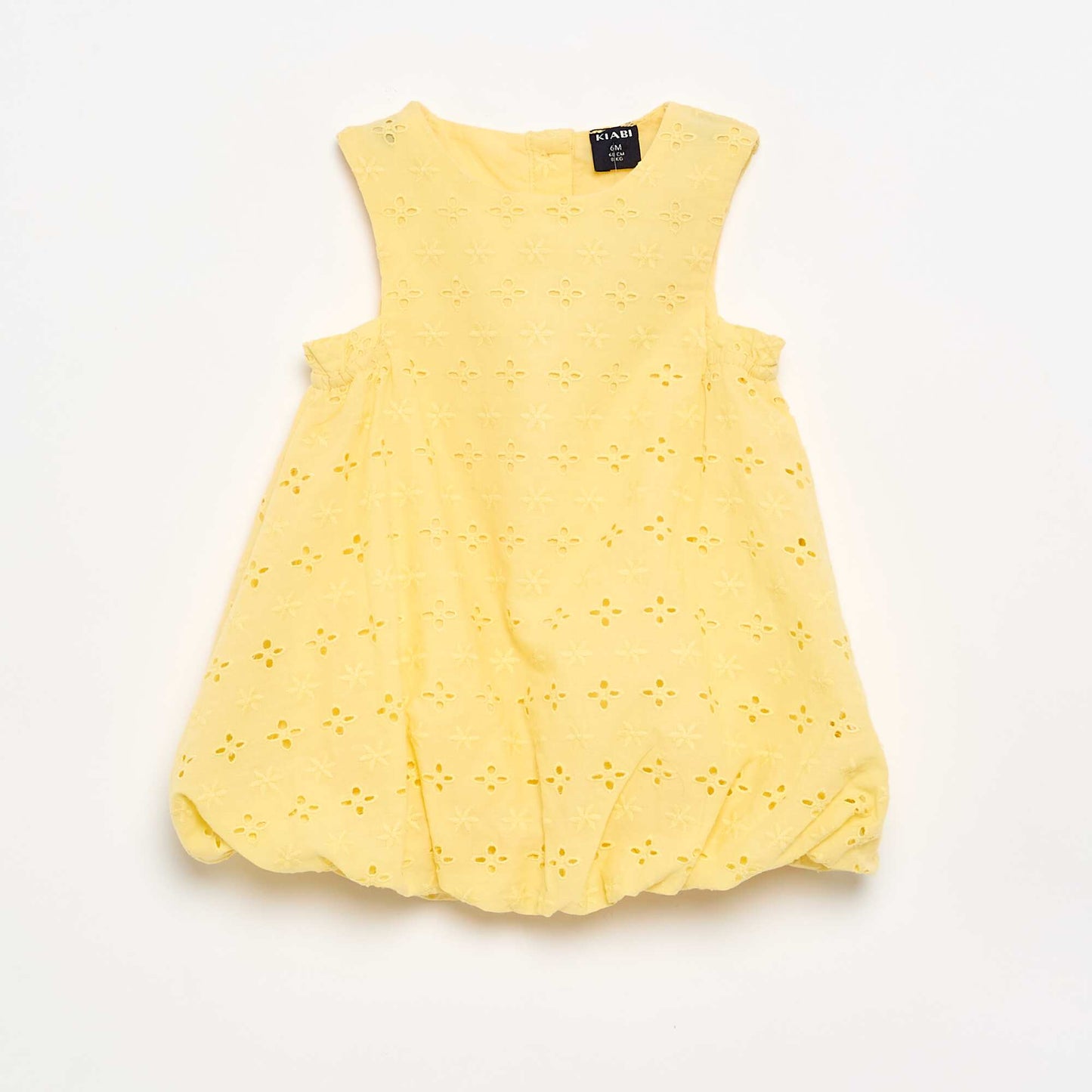 Bubble Dress with Broderie Anglaise YELLOW