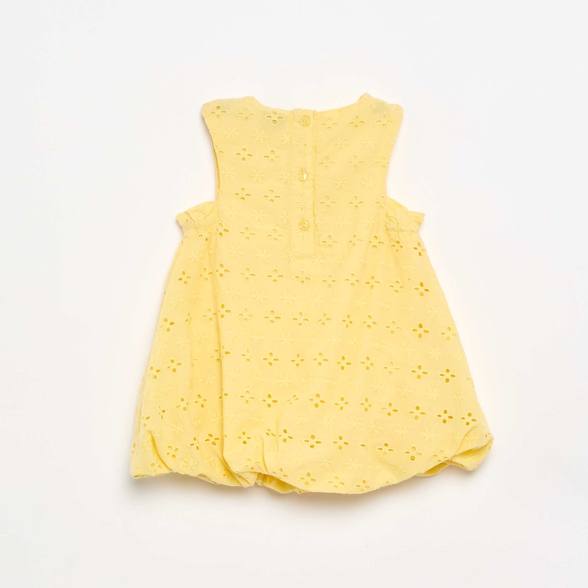 Bubble Dress with Broderie Anglaise YELLOW