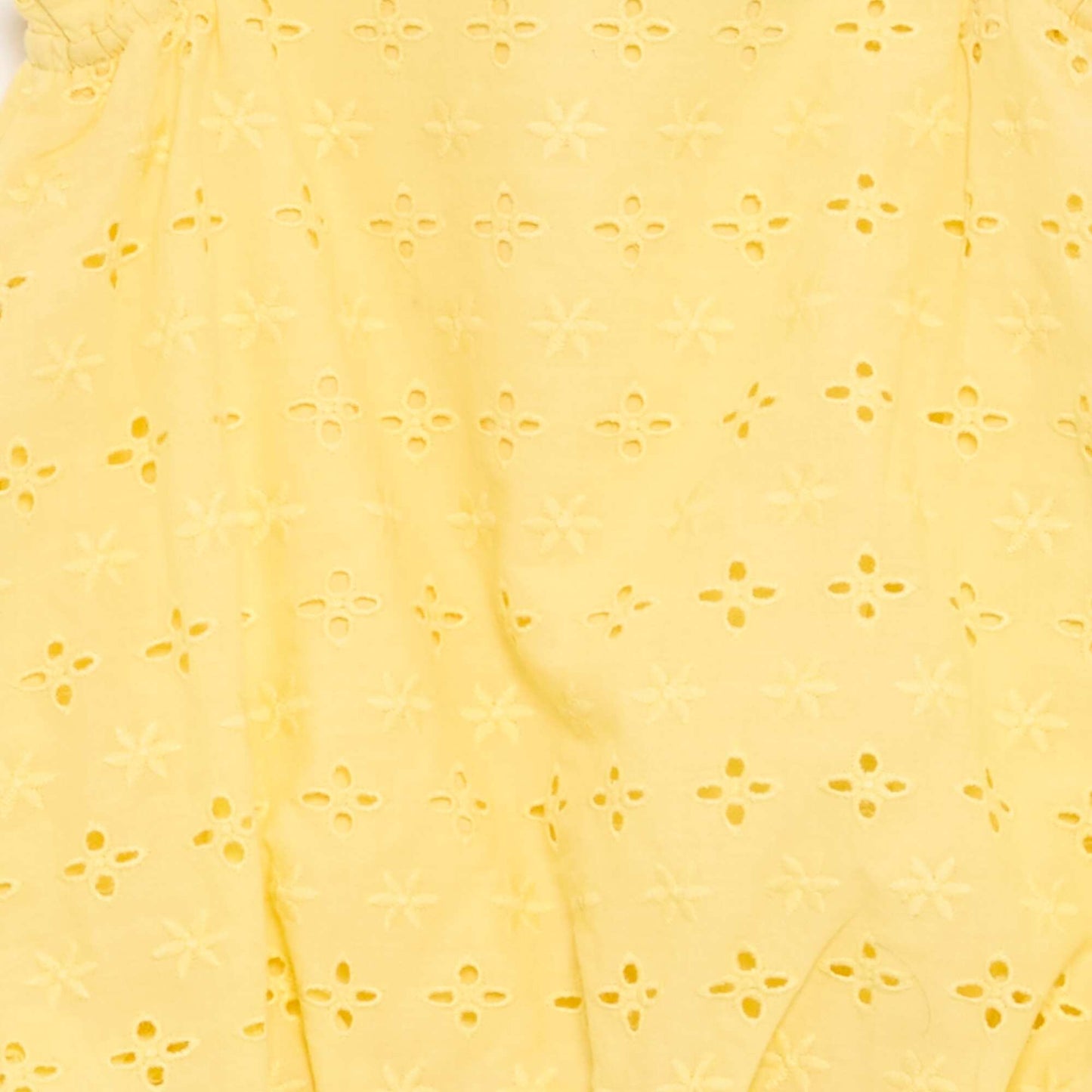 Bubble Dress with Broderie Anglaise YELLOW