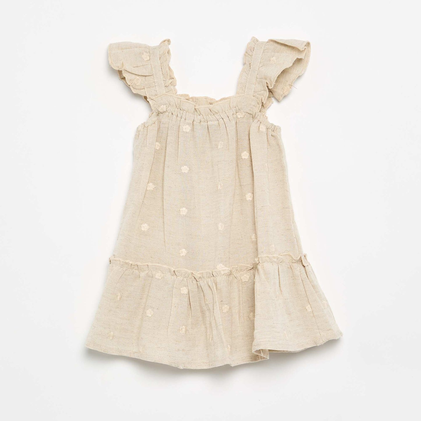 Bubble Dress with Broderie Anglaise YELLOW