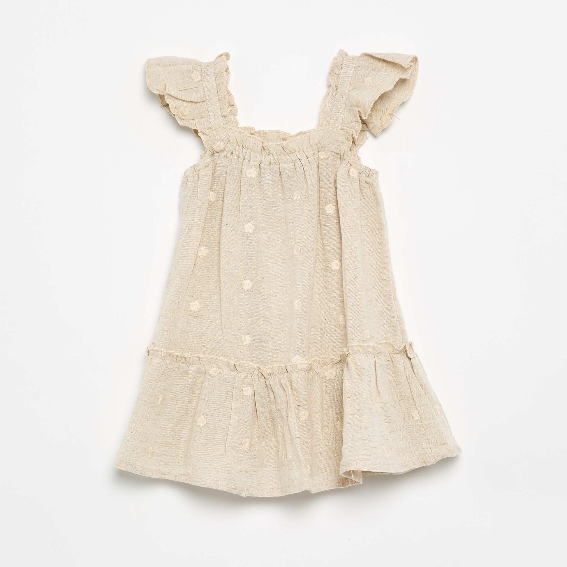 Bubble Dress with Broderie Anglaise YELLOW