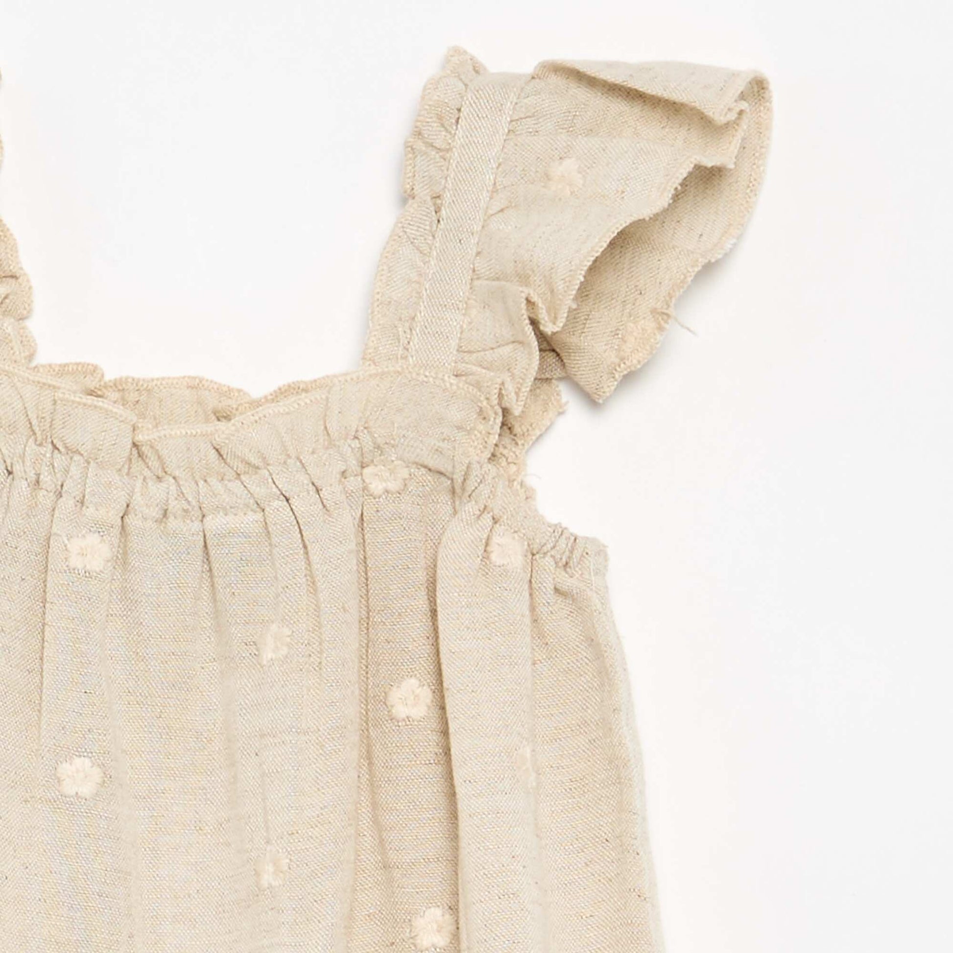 Bubble Dress with Broderie Anglaise YELLOW