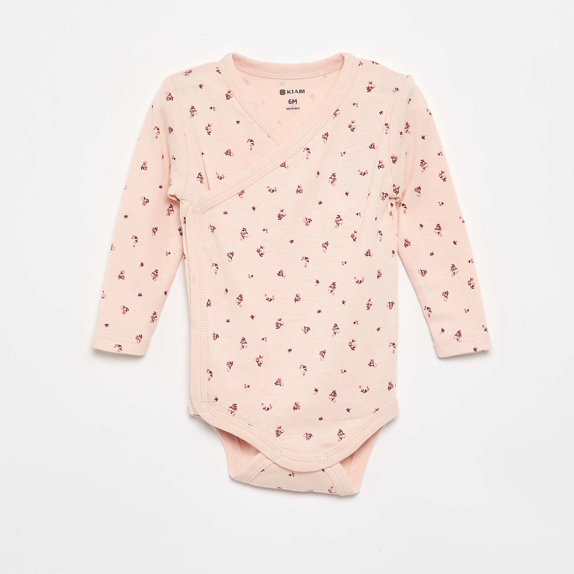 Pack of 5 Printed Cotton Bodysuits PINK