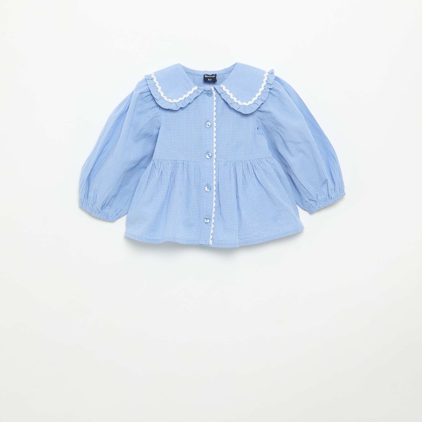 Poplin Blouse with Peter Pan Collar BLUE