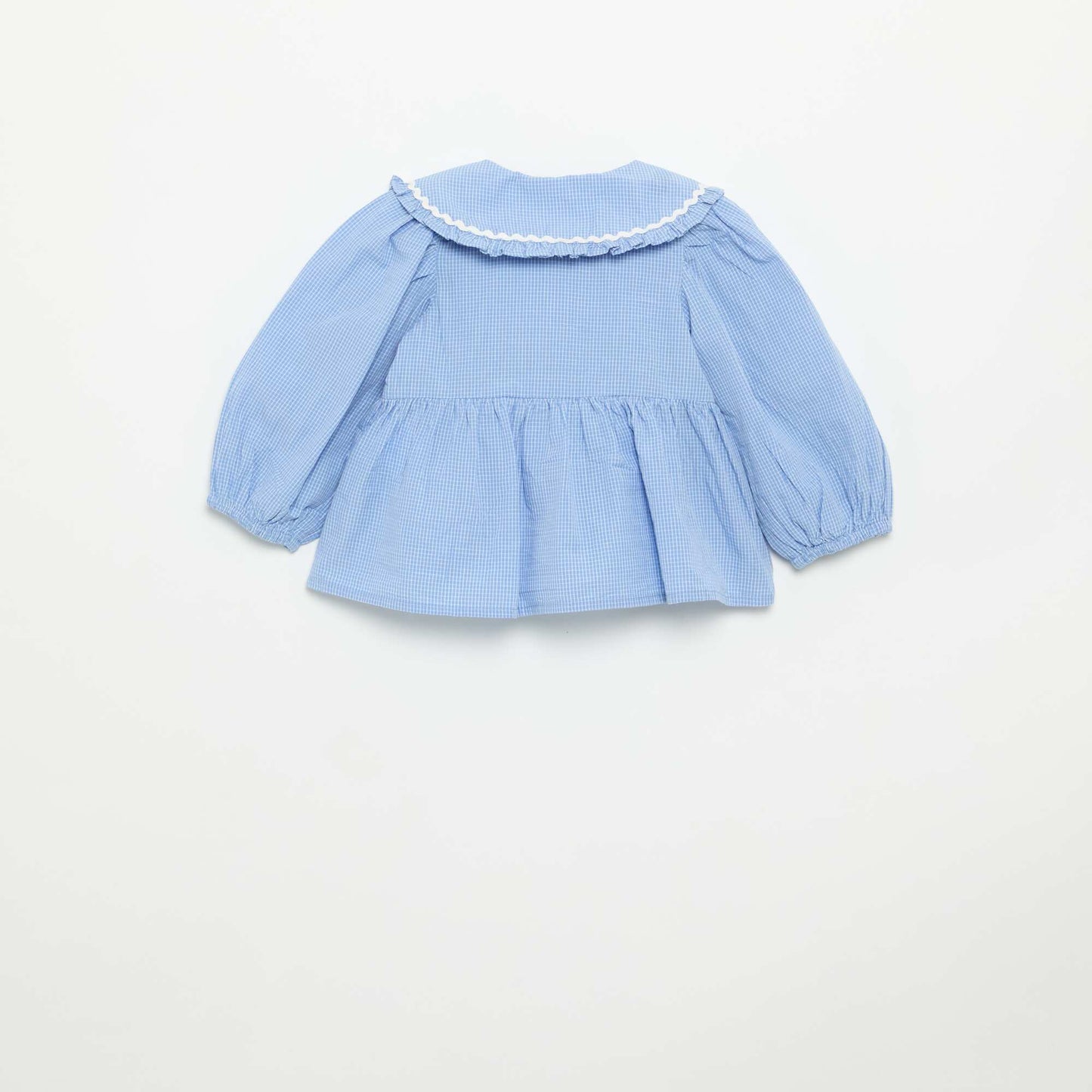 Poplin Blouse with Peter Pan Collar BLUE