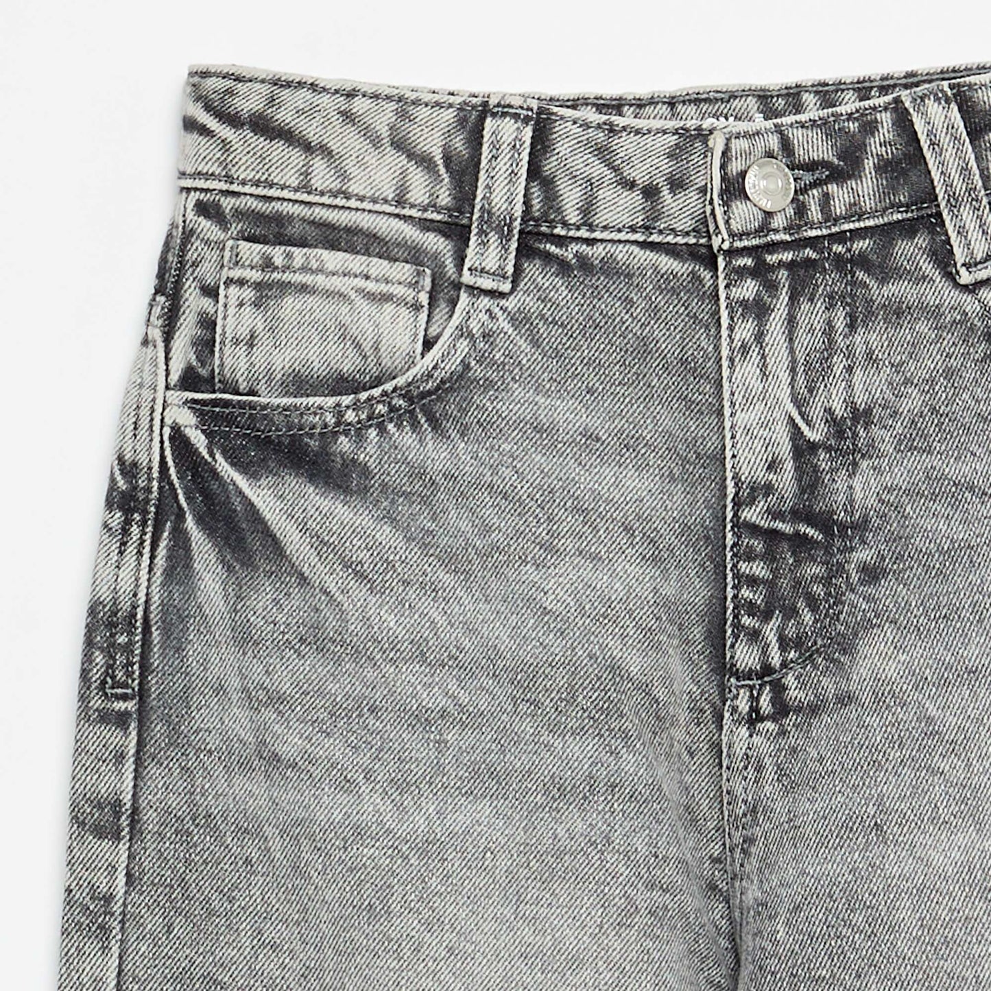 Baggy Fit Denim Trousers GREY