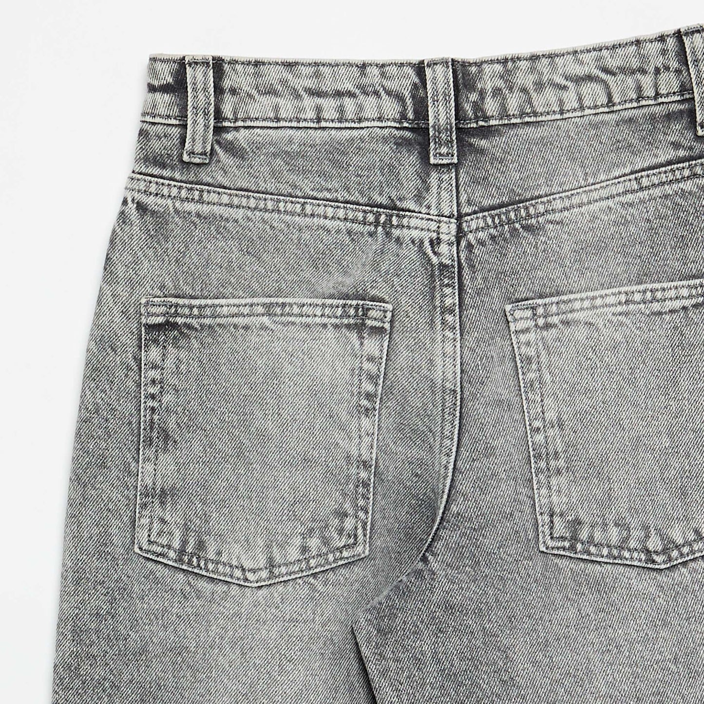 Baggy Fit Denim Trousers GREY