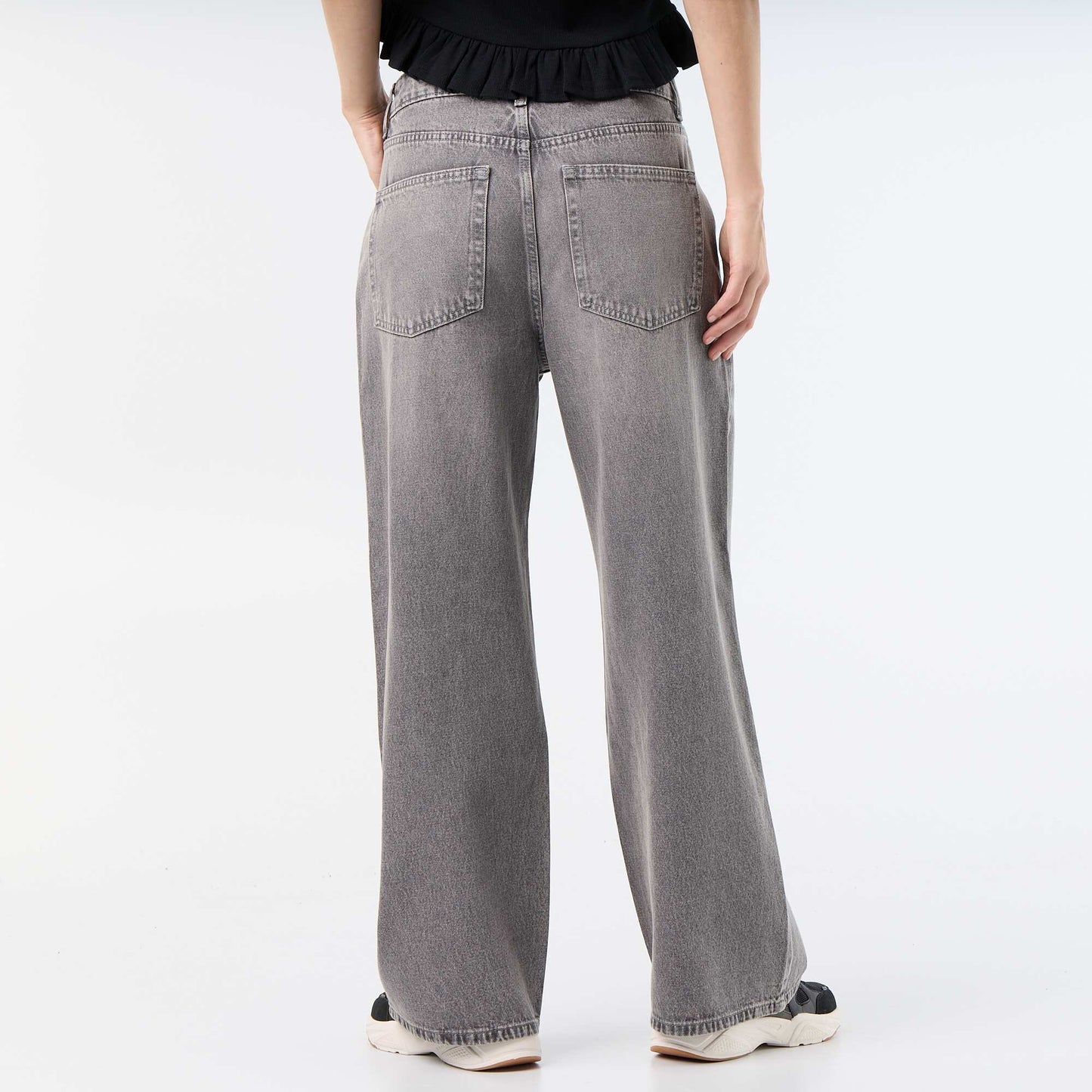 Baggy Denim Pants GREY