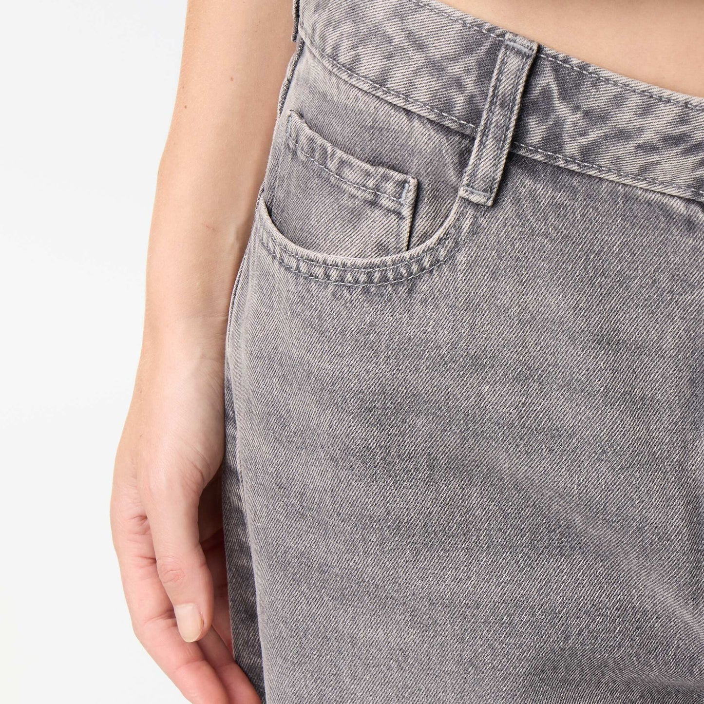 Baggy Denim Pants GREY