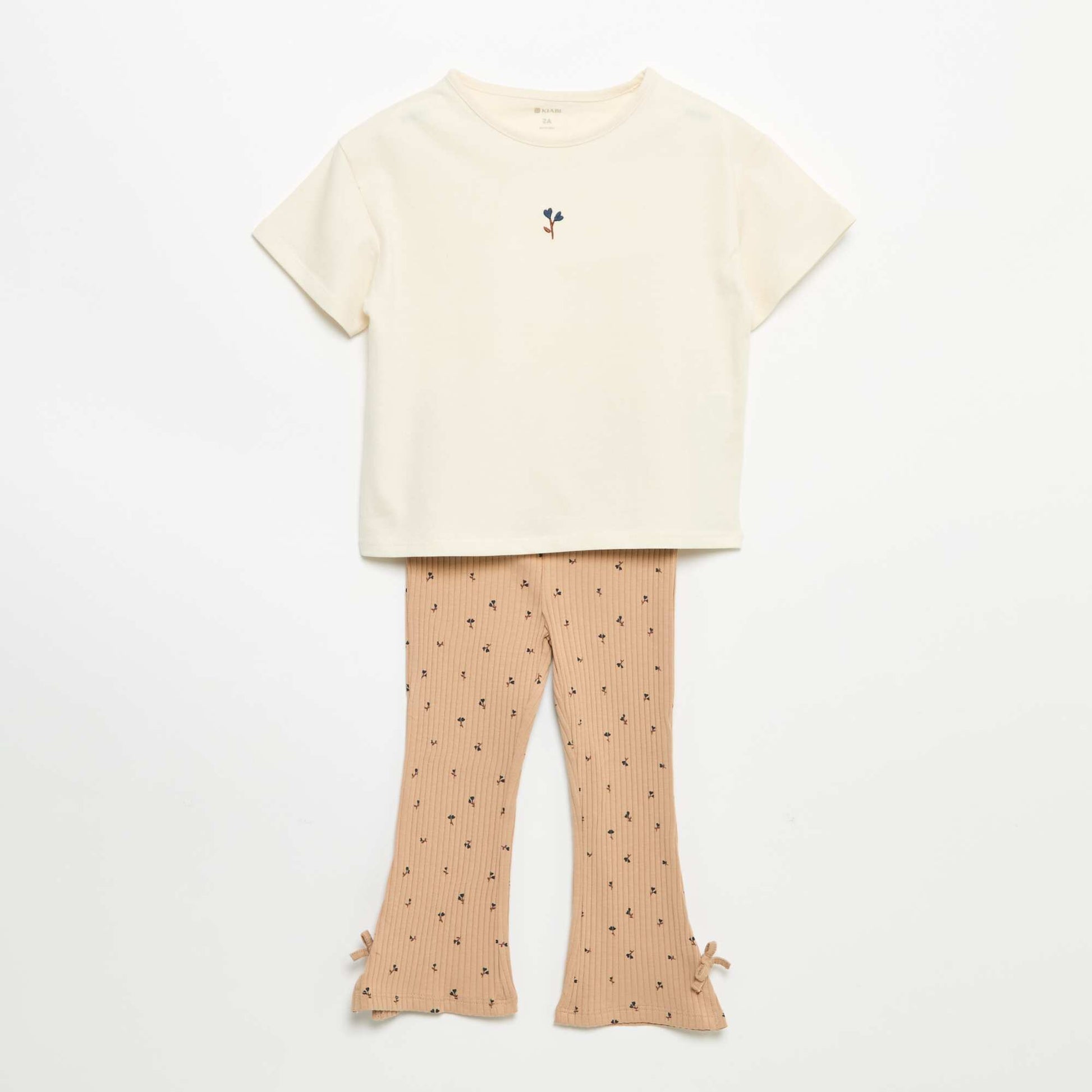 2-piece T-shirt and Leggings Set BLUE