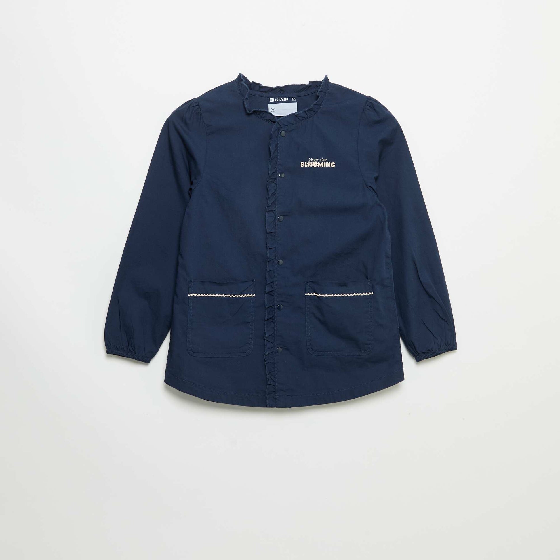 Snap-button apron BLUE