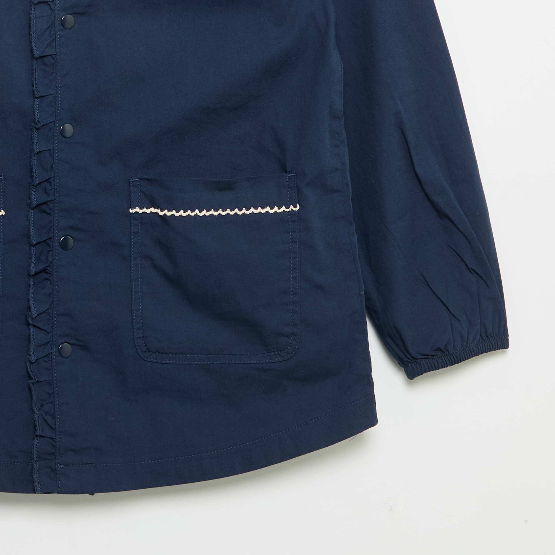 Snap-button apron BLUE