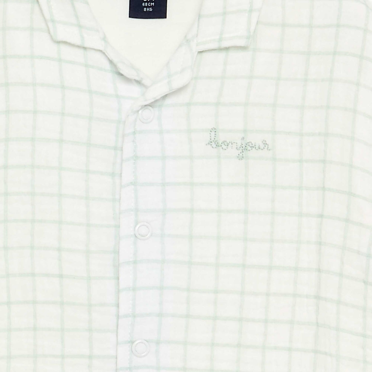 Checked sleepsuit GREEN