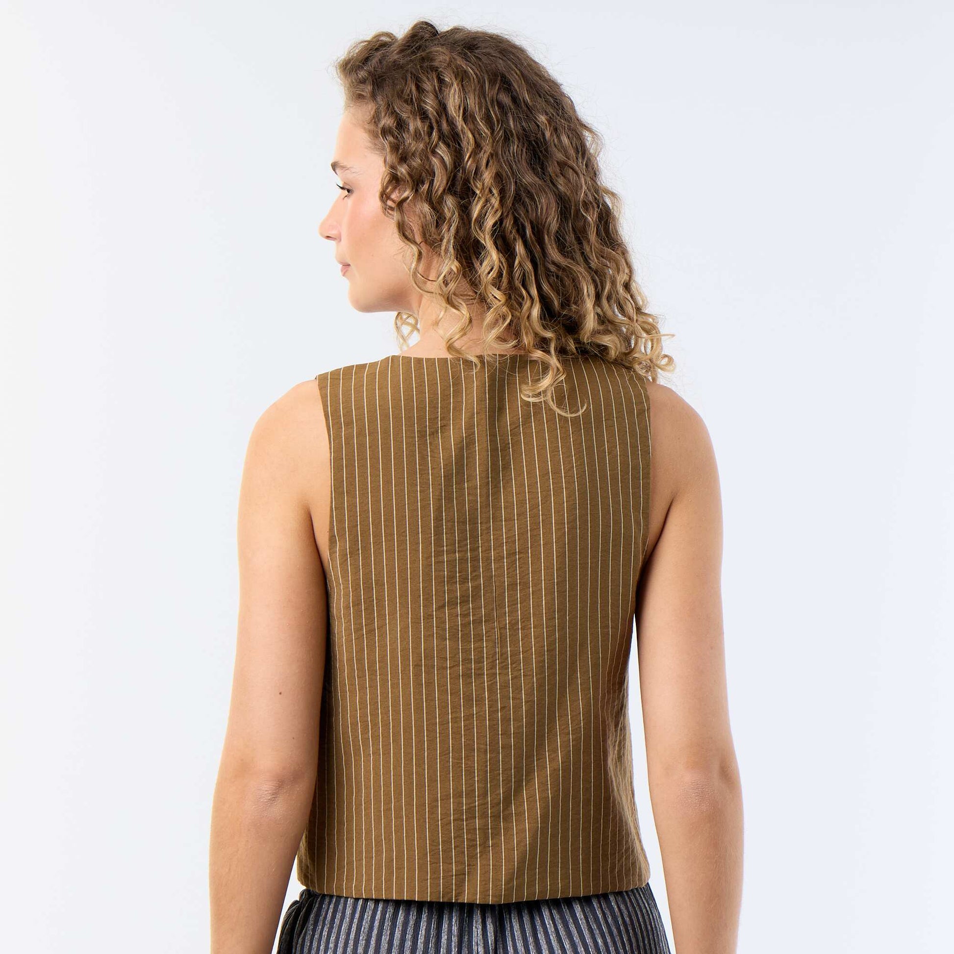 Bow-detail Blouse KHAKI