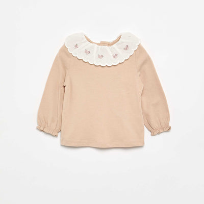 Peter Pan Collar T-shirt BEIGE