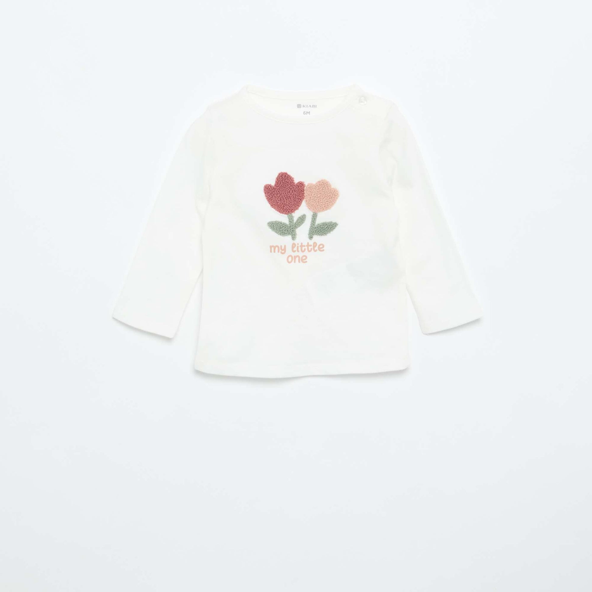Long-sleeved jersey T-shirt WHITE