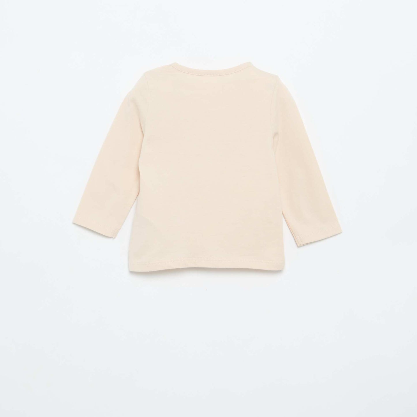 Long-sleeved jersey T-shirt BEIGE
