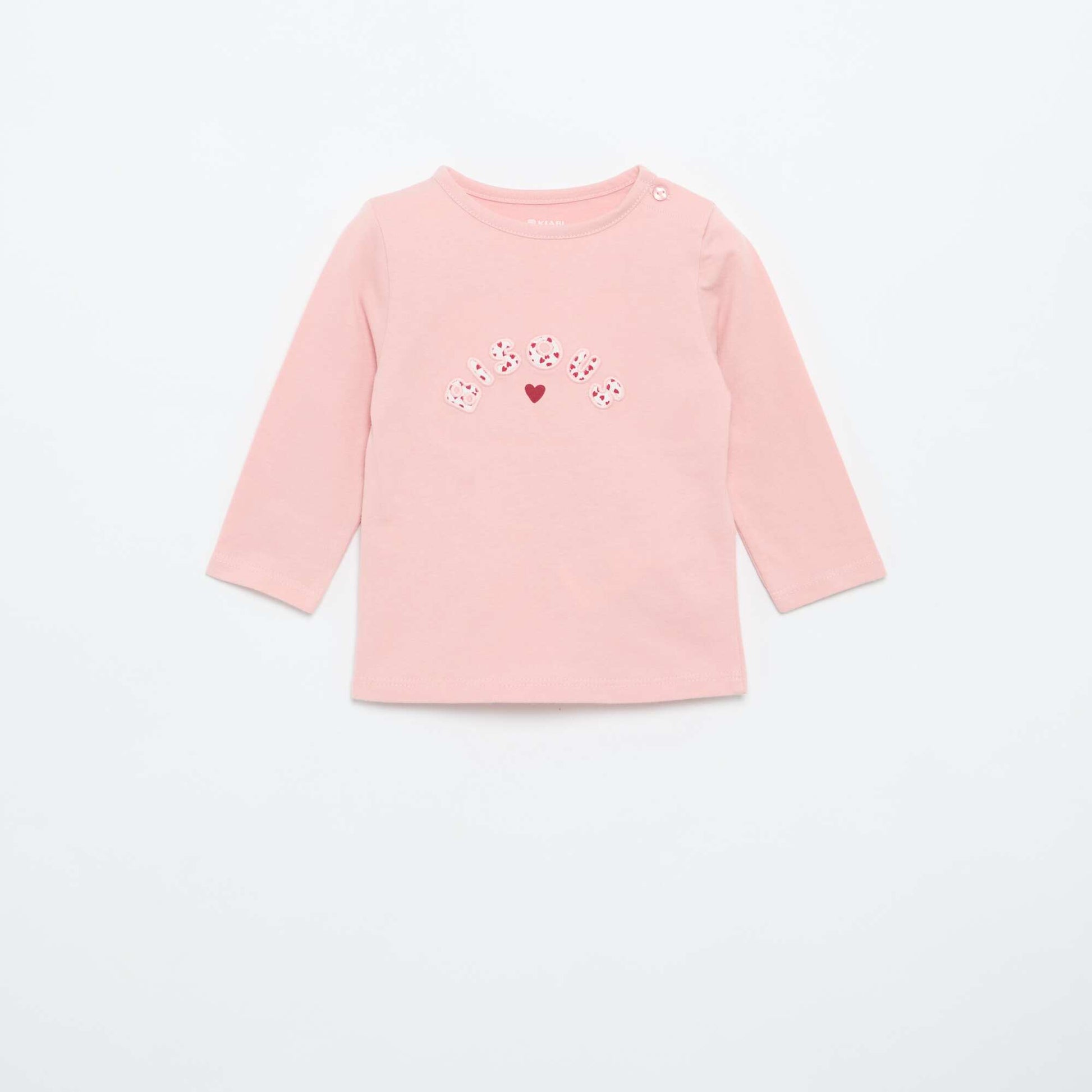 Long-sleeved jersey T-shirt PINK