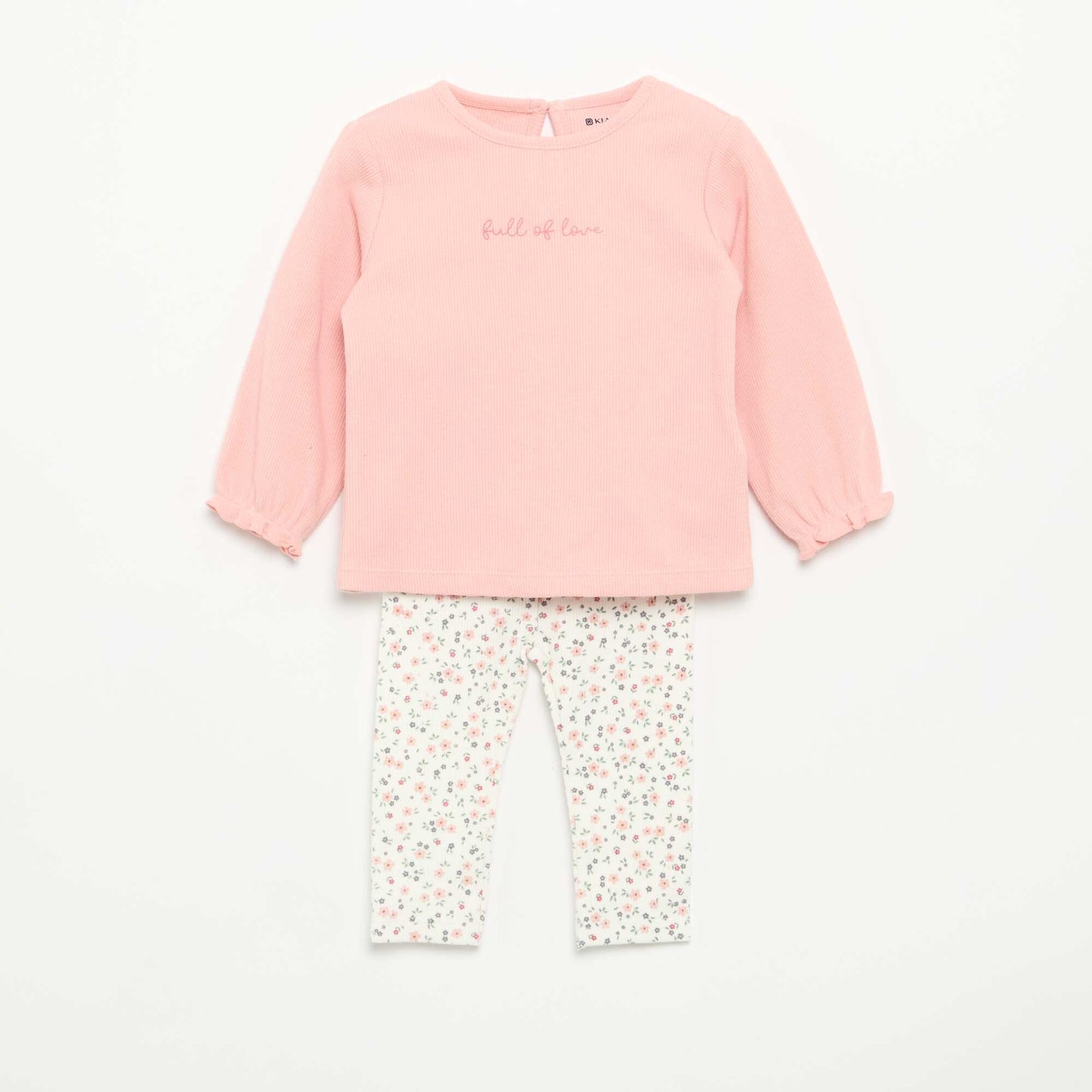 2-piece set - Long-sleeved T-shirt + leggings PINK