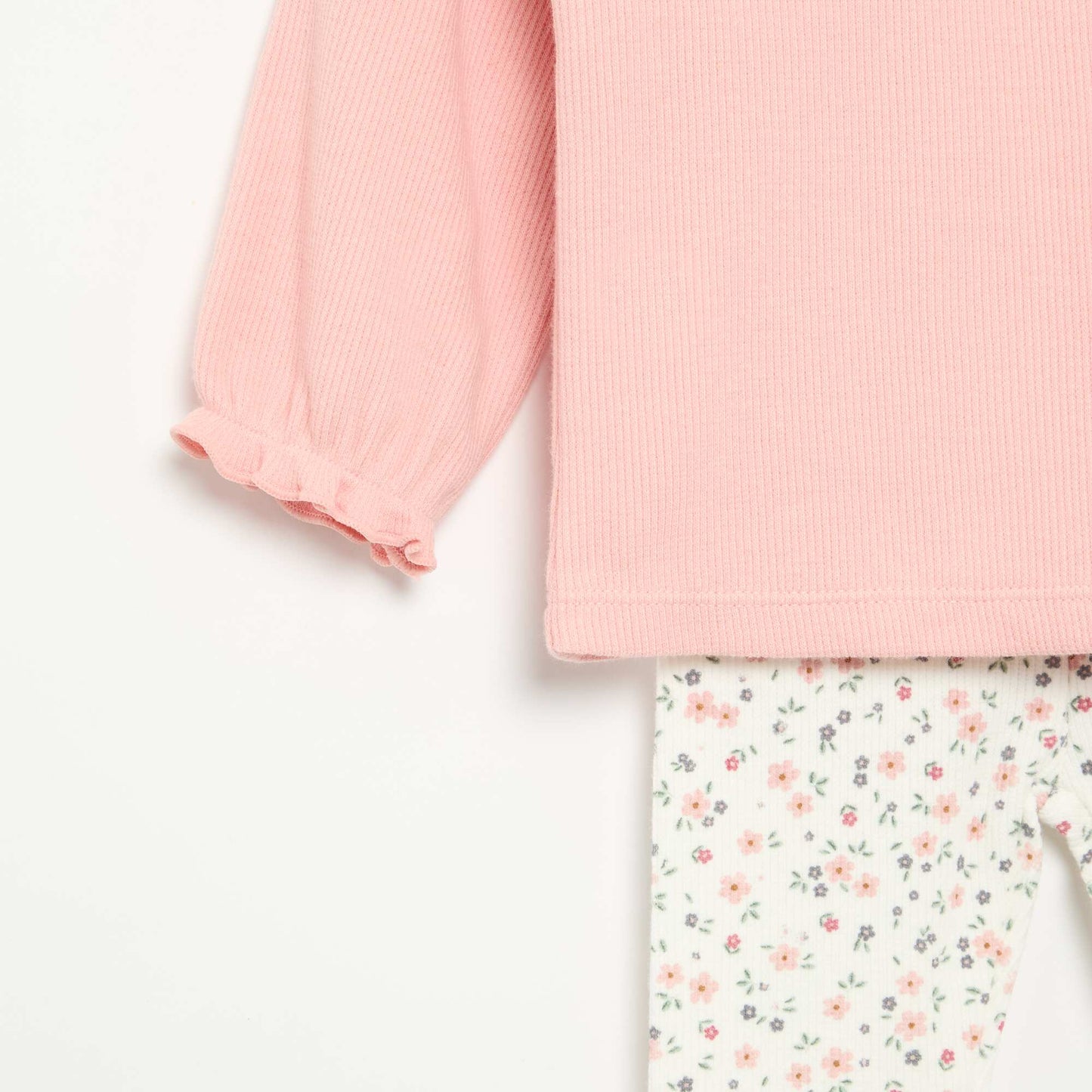 2-piece set - Long-sleeved T-shirt + leggings PINK