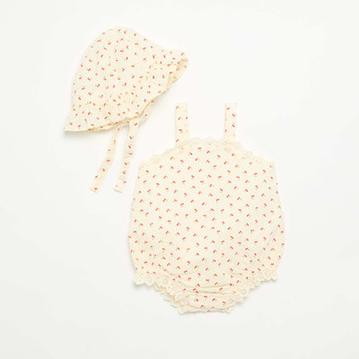 2-piece set - romper + hat BEIGE