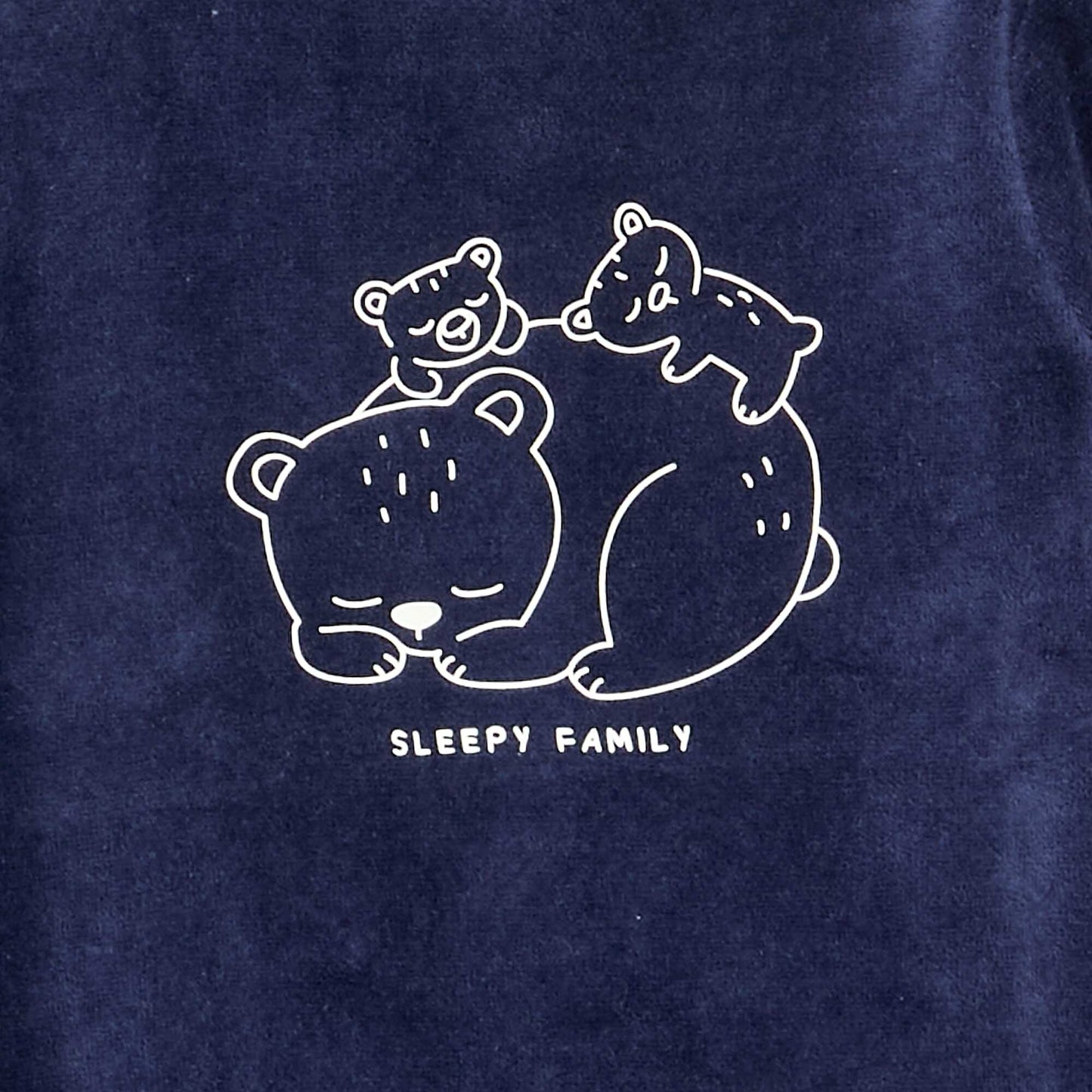Velour Sleepsuit with Feet BLUE