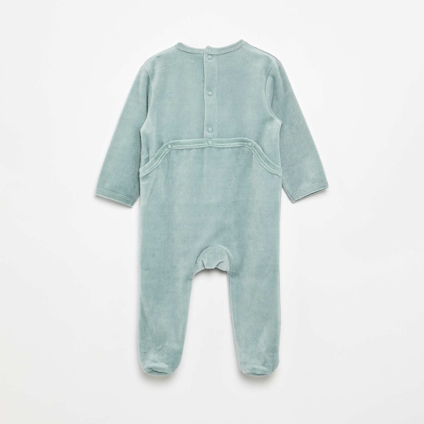 Velour Sleepsuit with Feet BLUE
