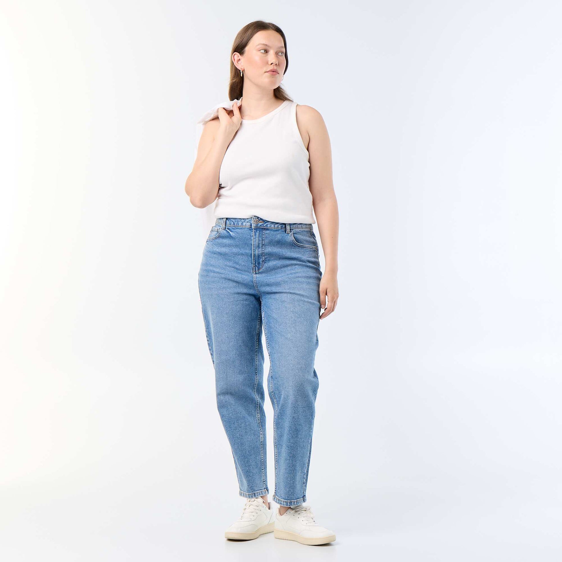 Straight-cut denim trousers BLUE