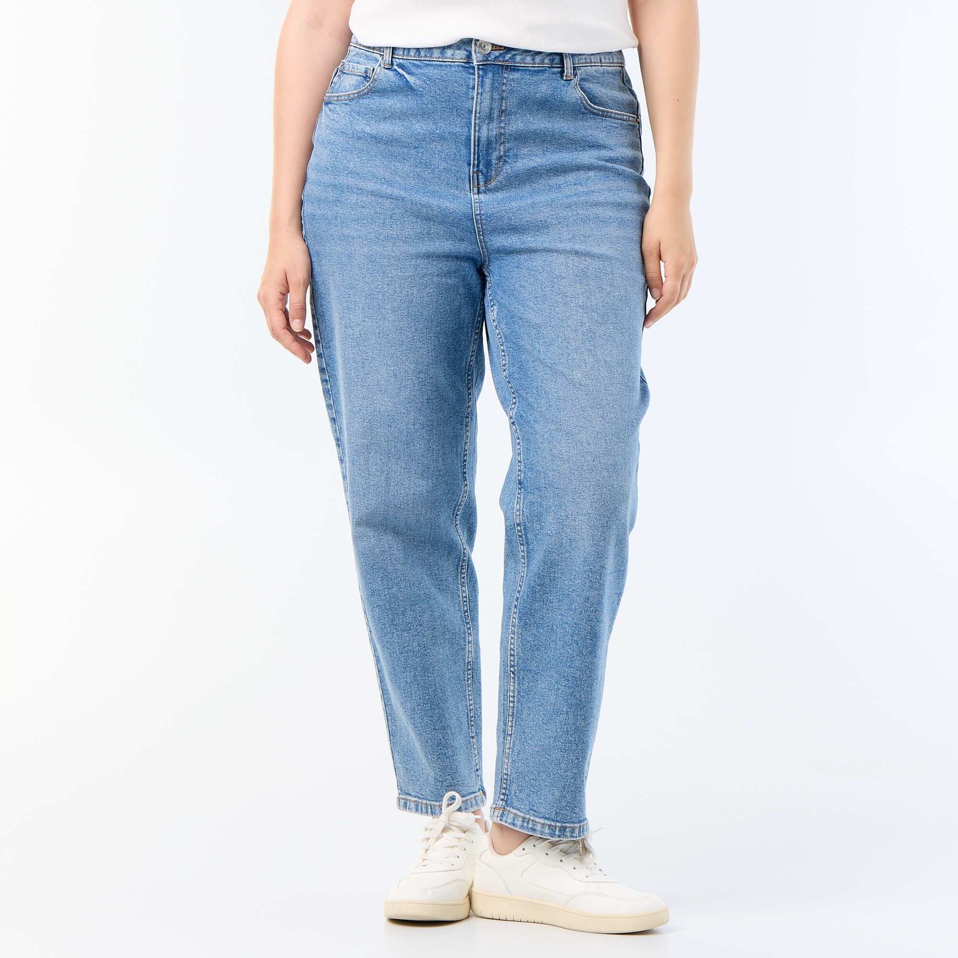 Straight-cut denim trousers BLUE