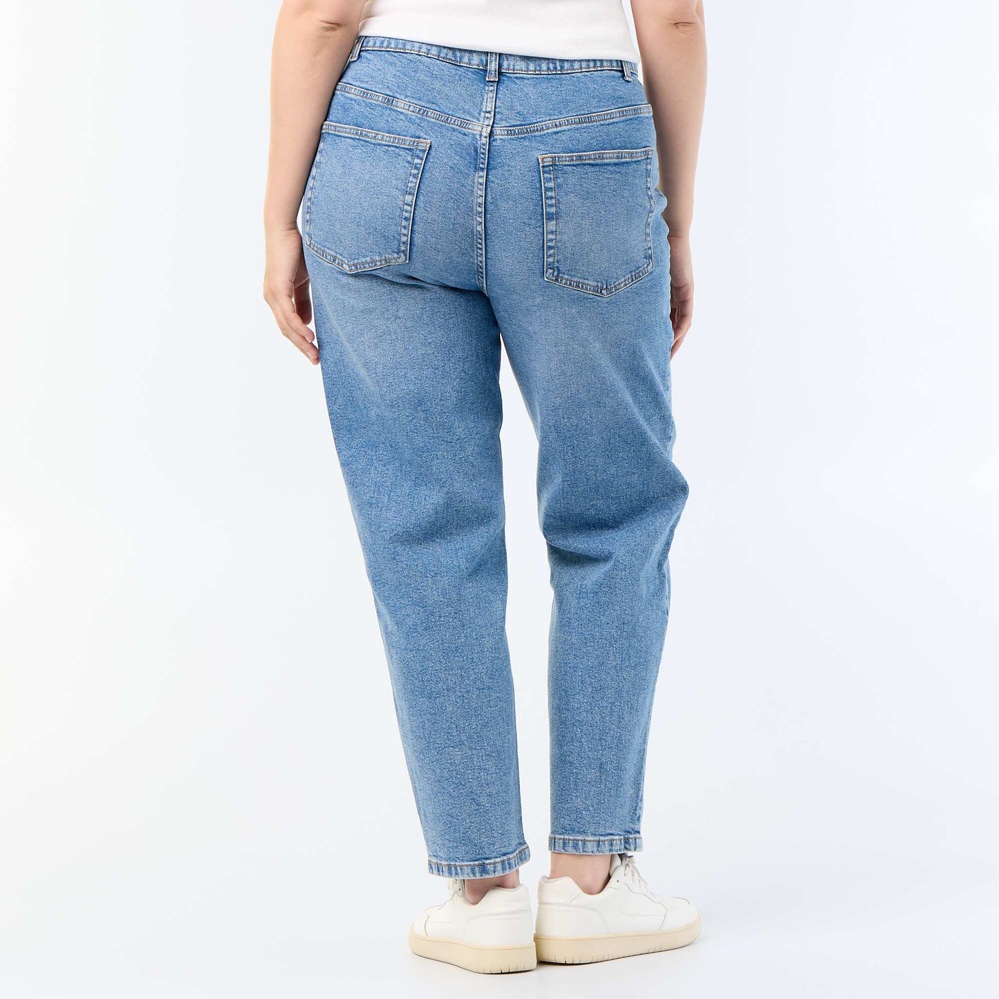 Straight-cut denim trousers BLUE