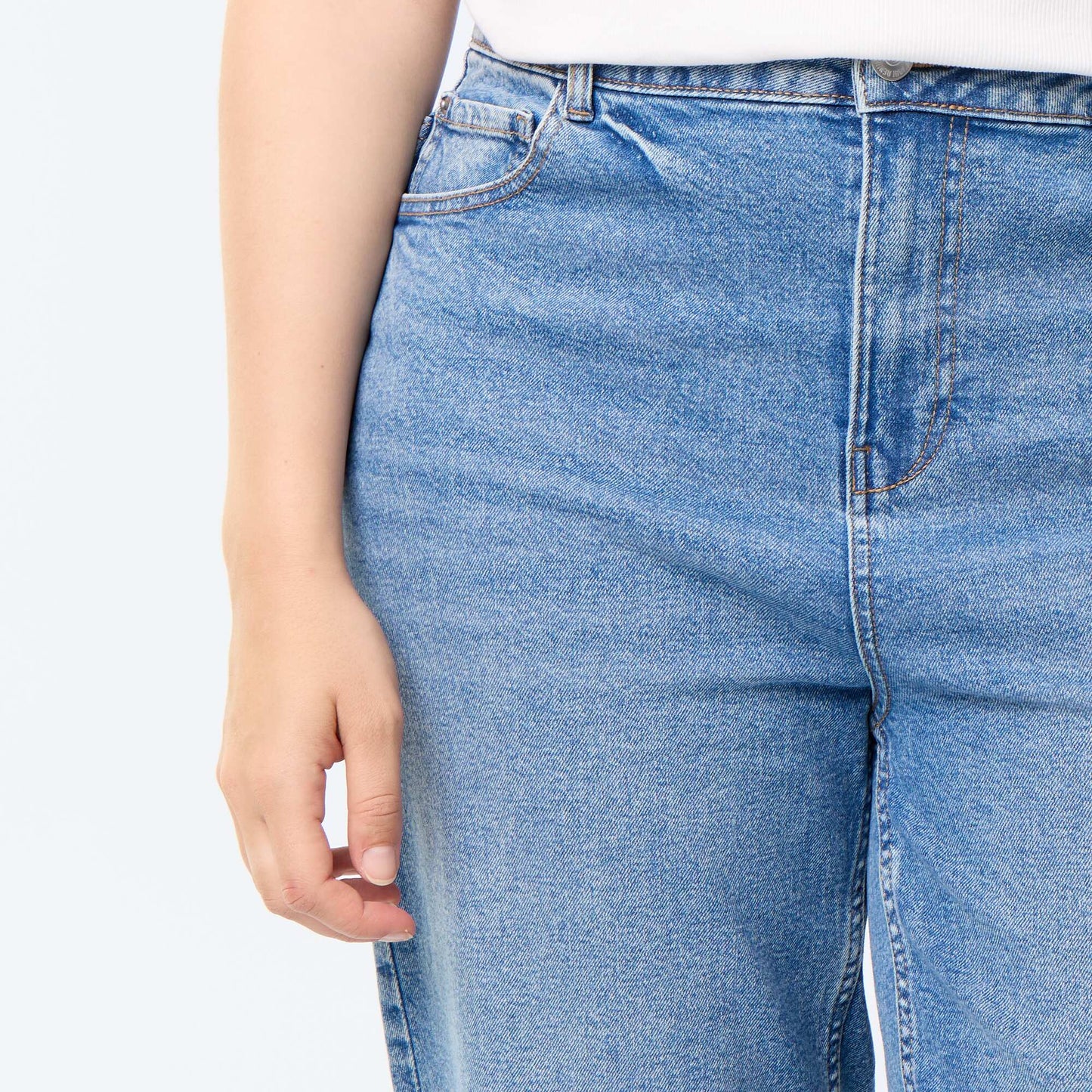 Straight-cut denim trousers BLUE