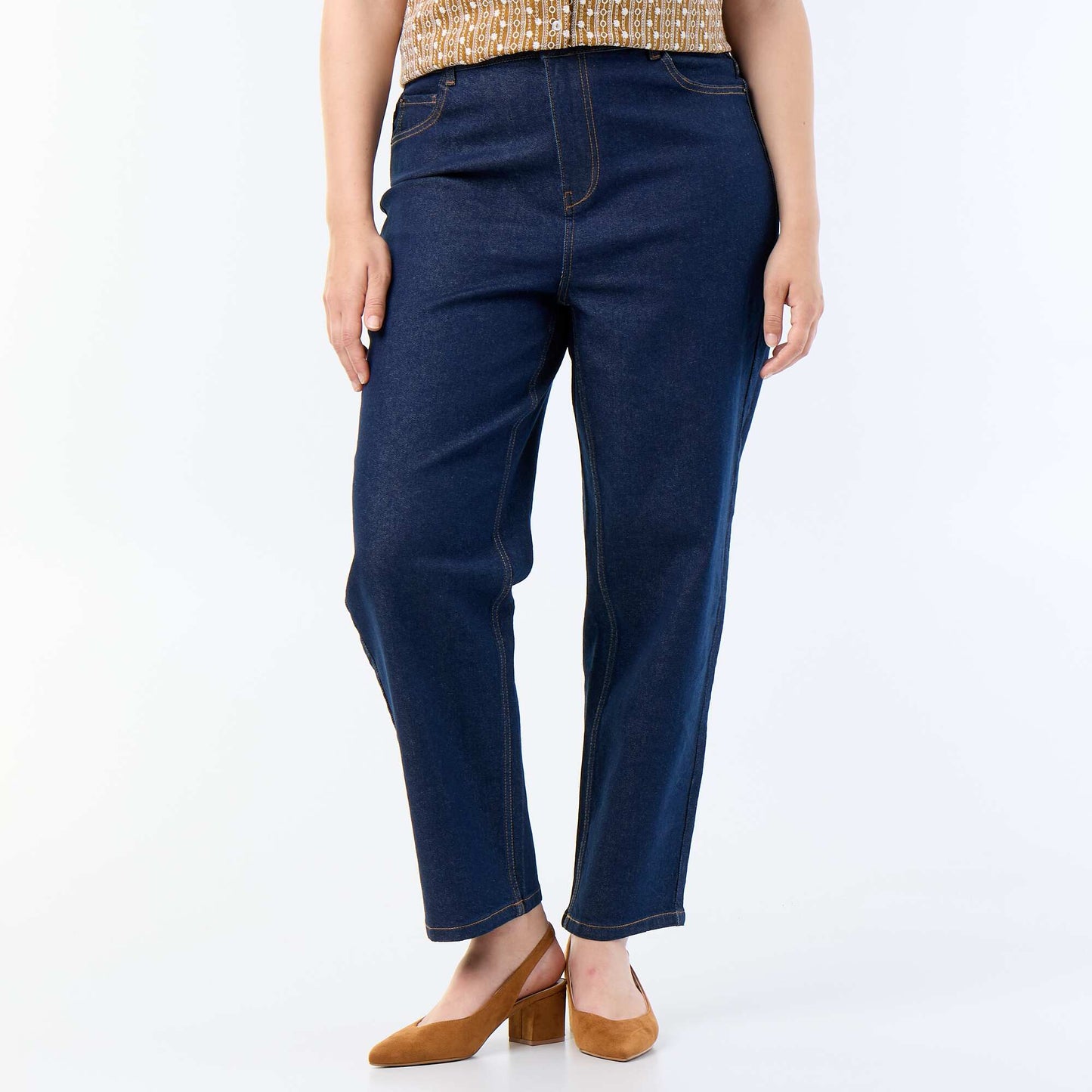 Straight-cut denim trousers BLUE