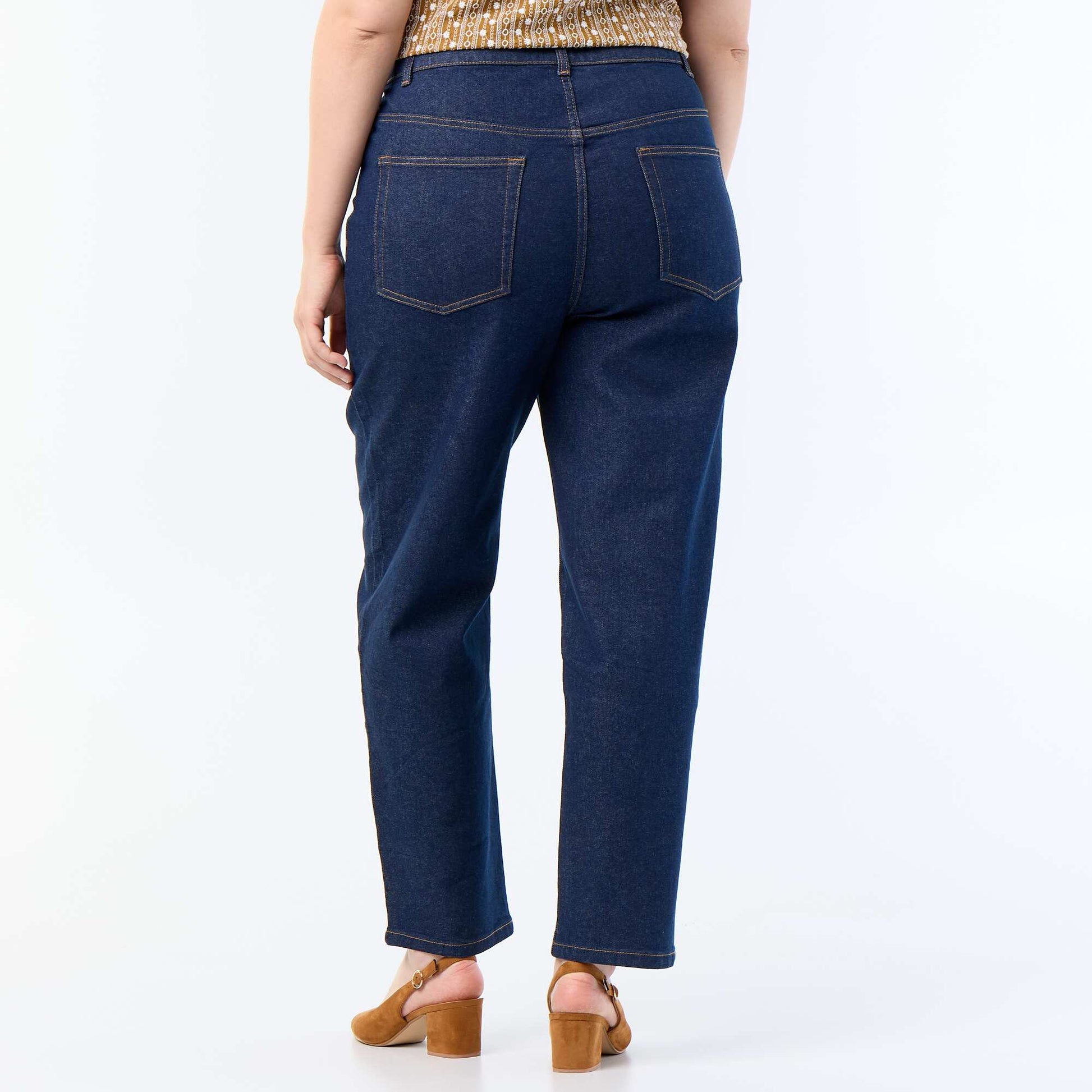 Straight-cut denim trousers BLUE