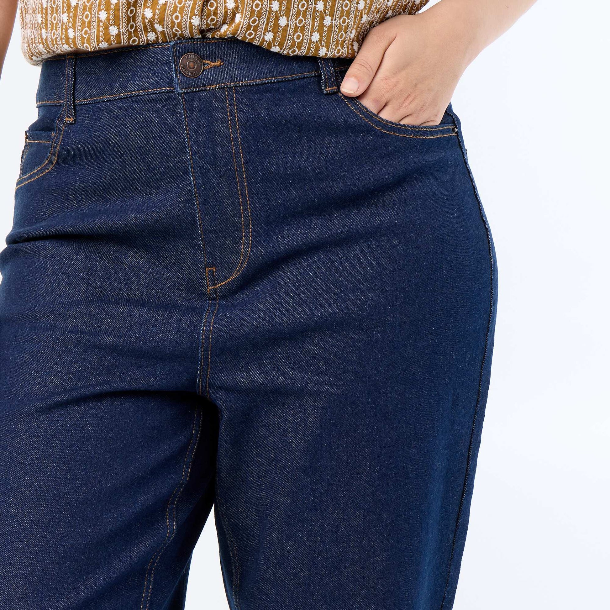 Straight-cut denim trousers BLUE