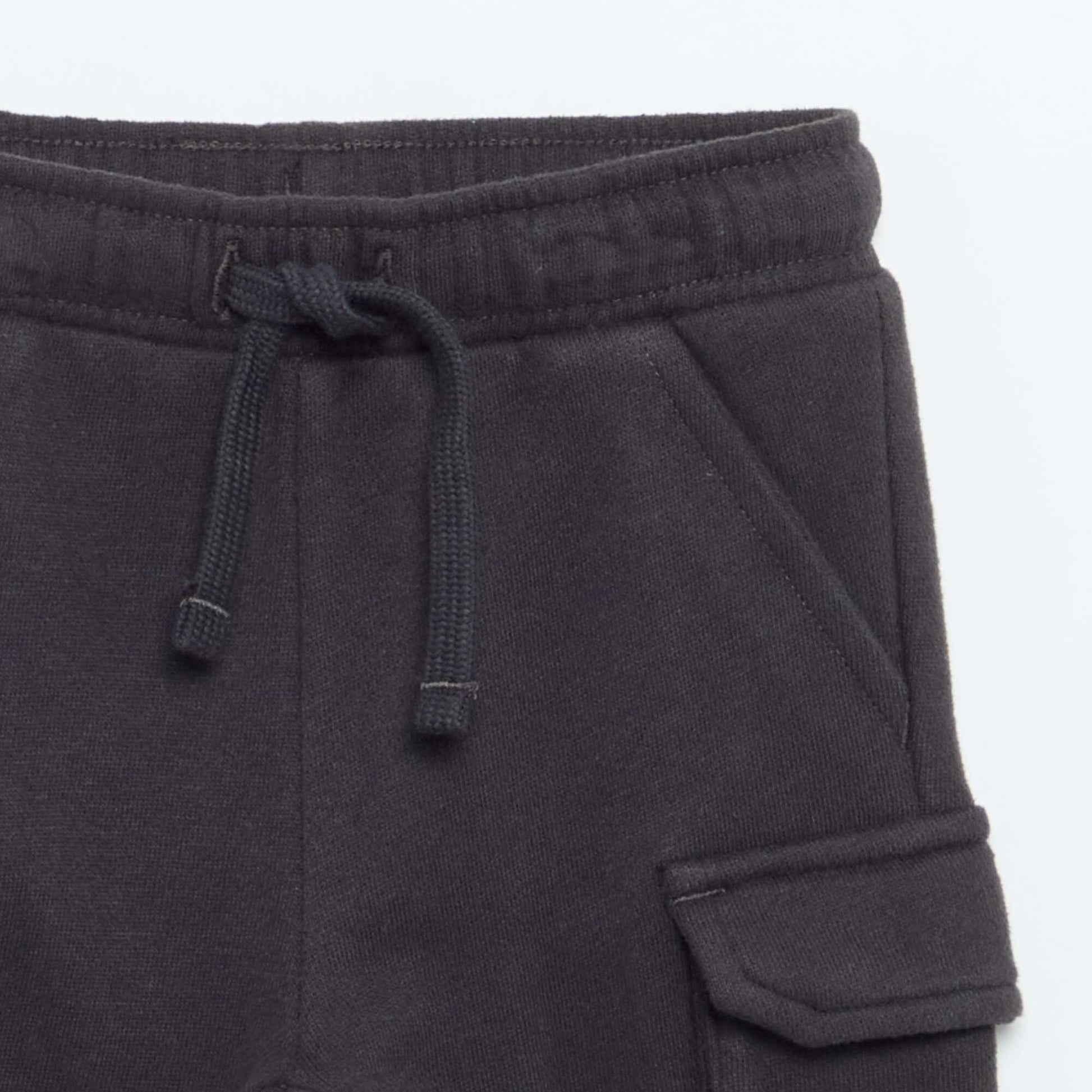Multi-pocket jogging bottoms BLACK