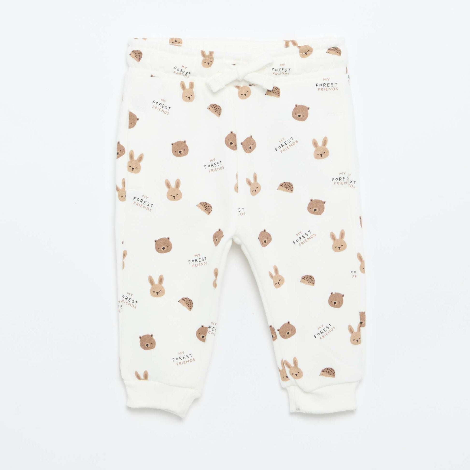 Patterned jogging bottoms BEIGE