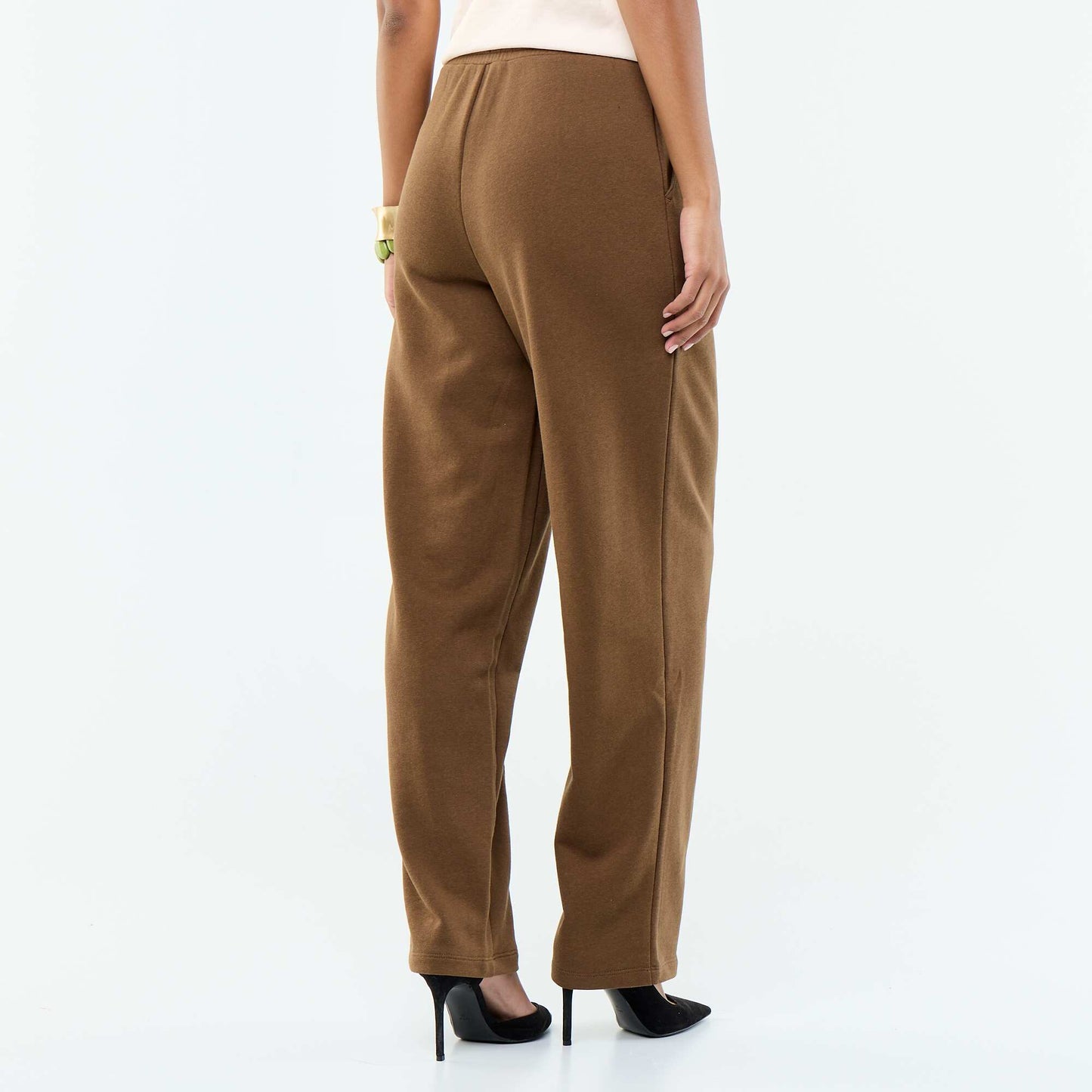 Heavy knit joggers BROWN