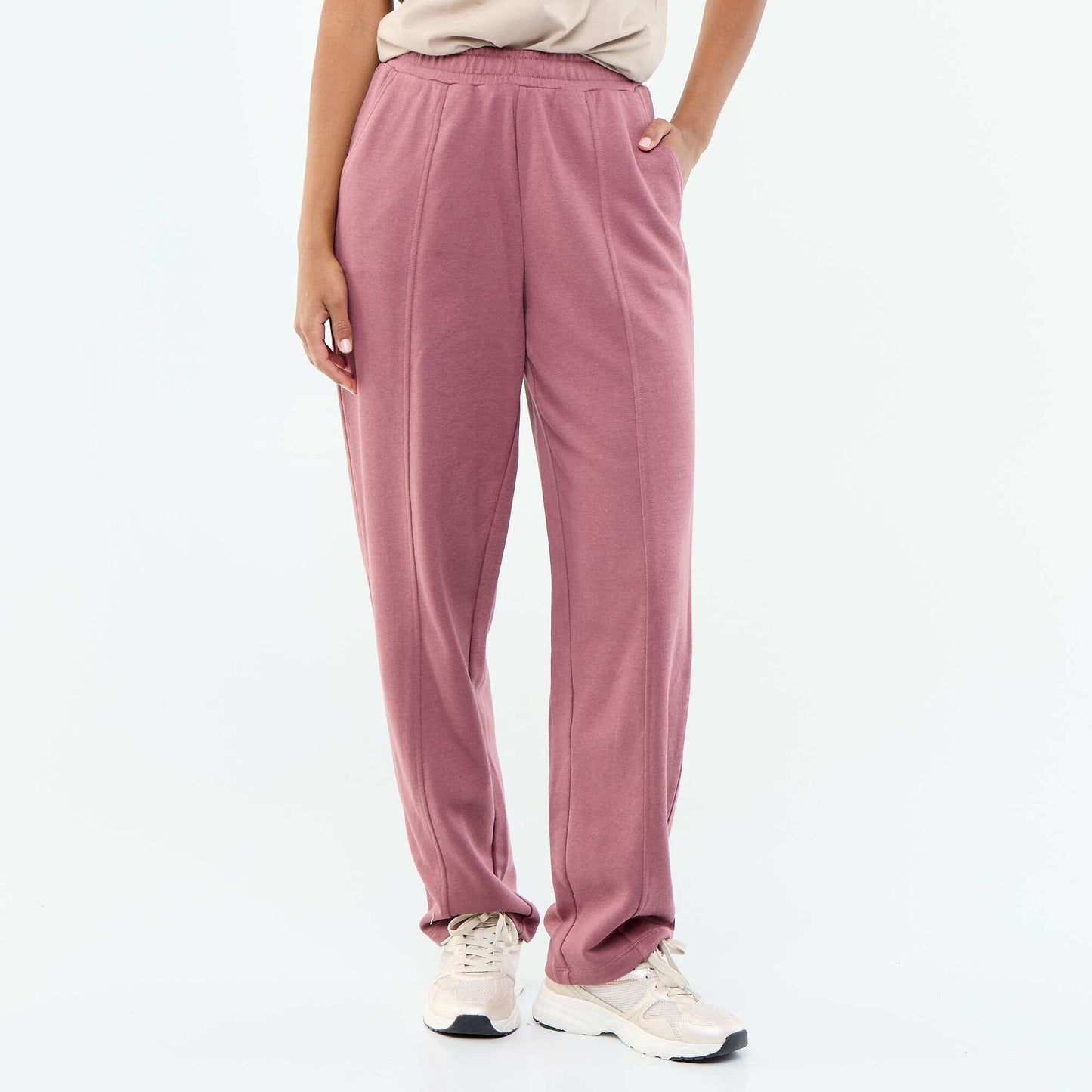 Heavy knit joggers PINK