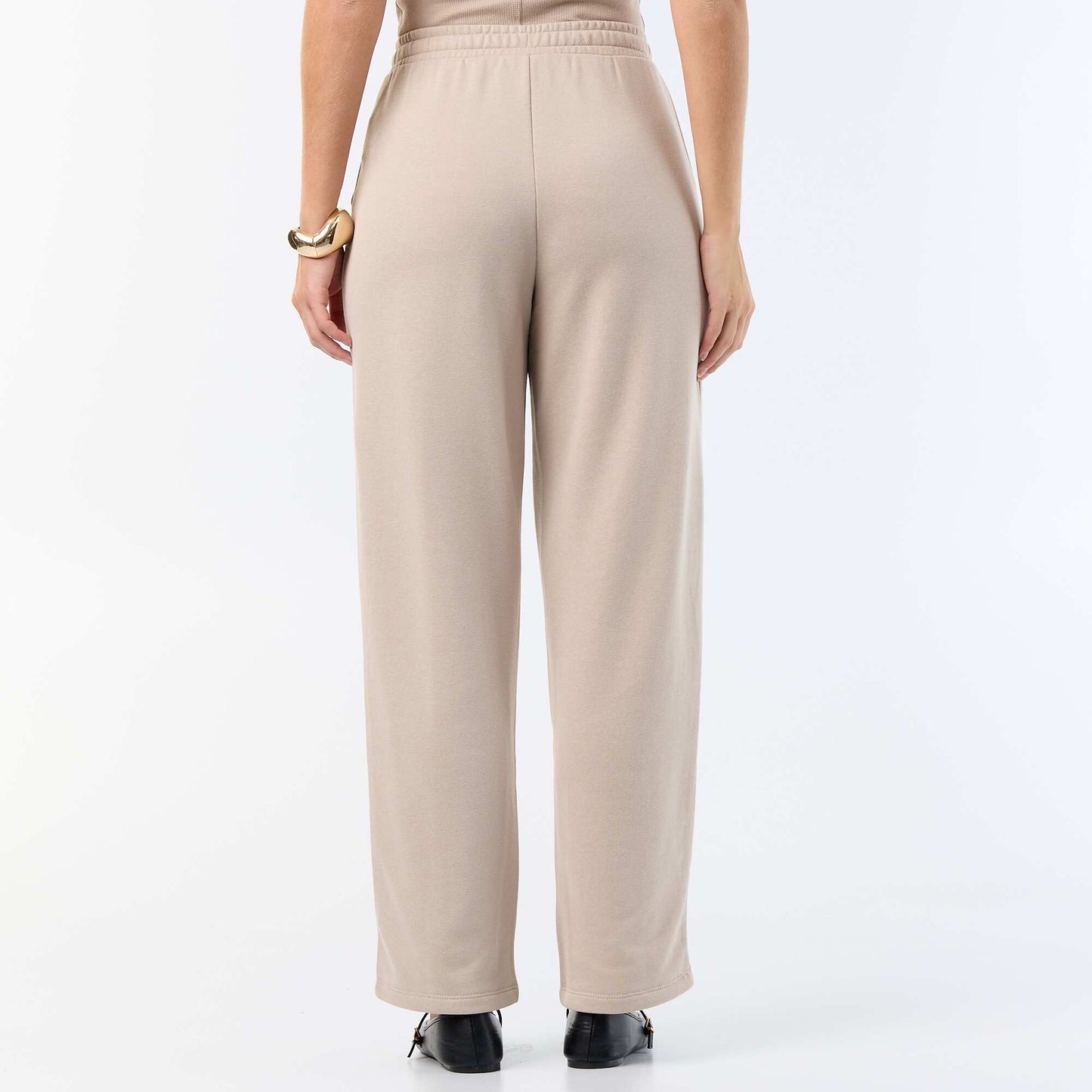 Heavy knit joggers BEIGE