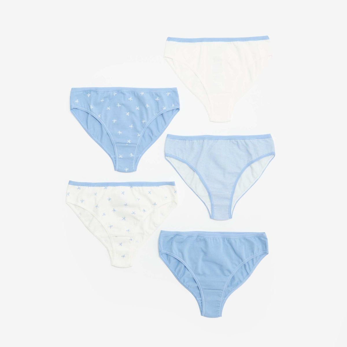Pack of 5 Printed Briefs BLUE