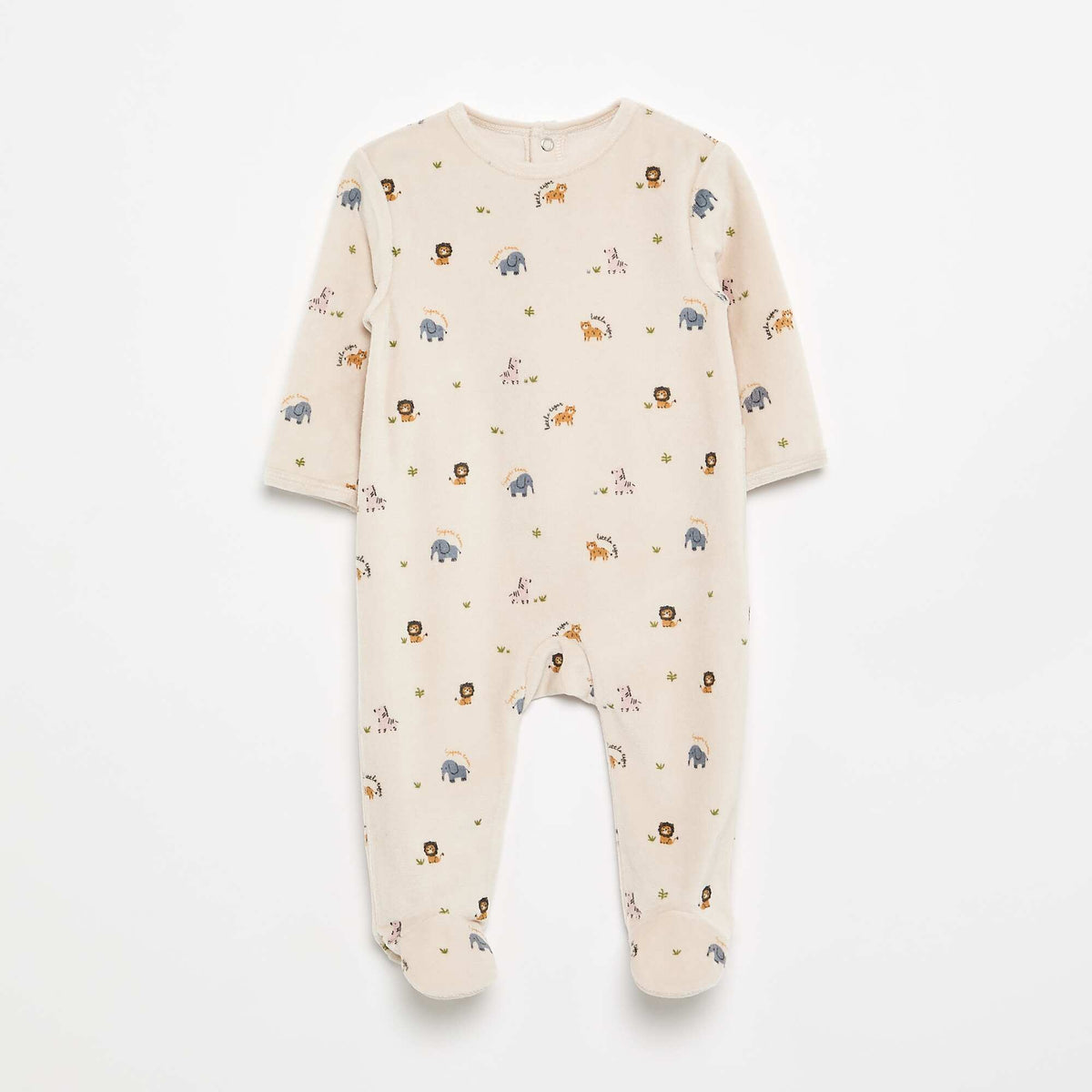 Velour Sleepsuit BEIGE