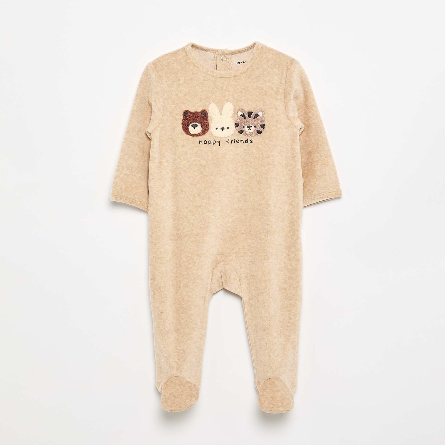 Velour Sleepsuit BEIGE