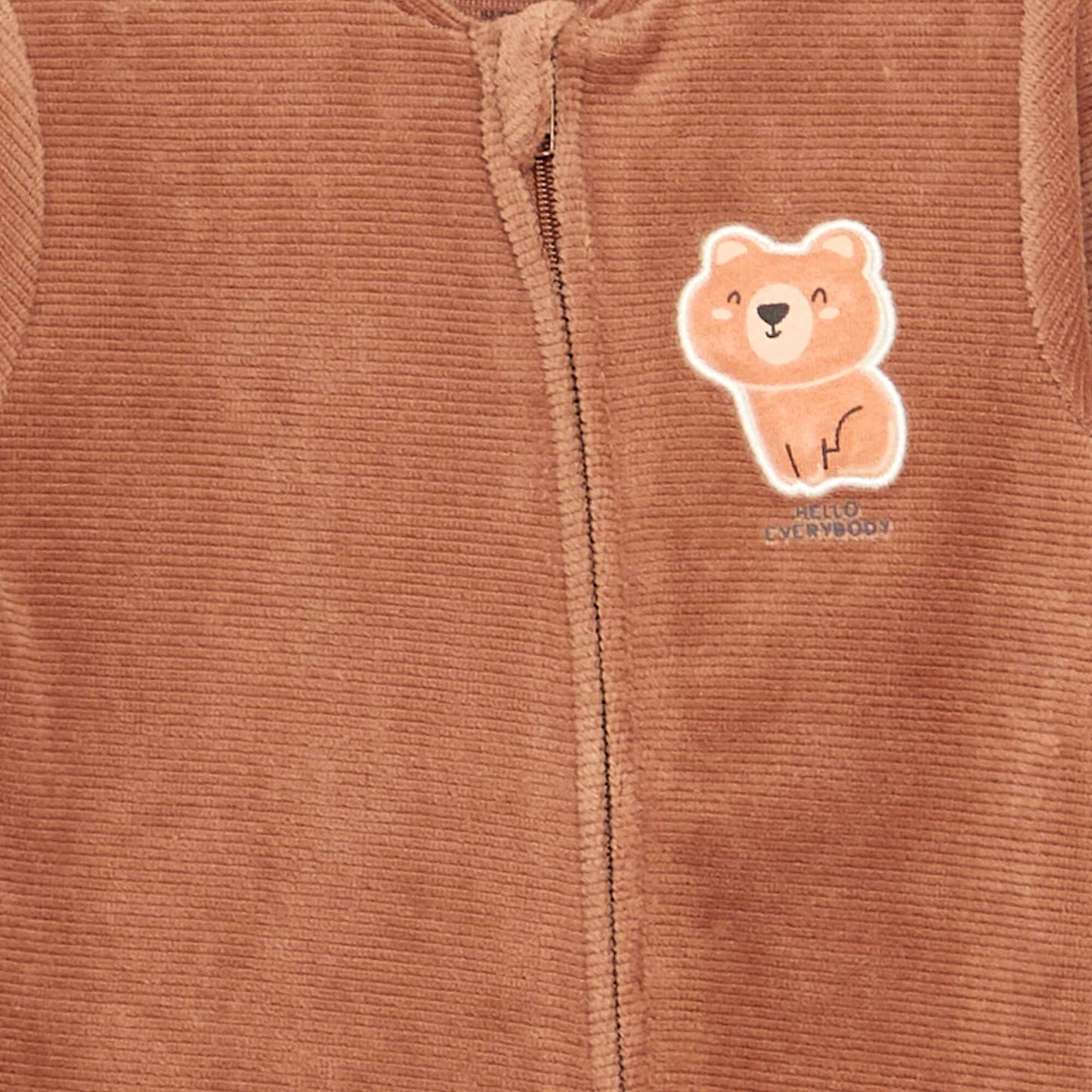 Corduroy Footed Pajamas BROWN