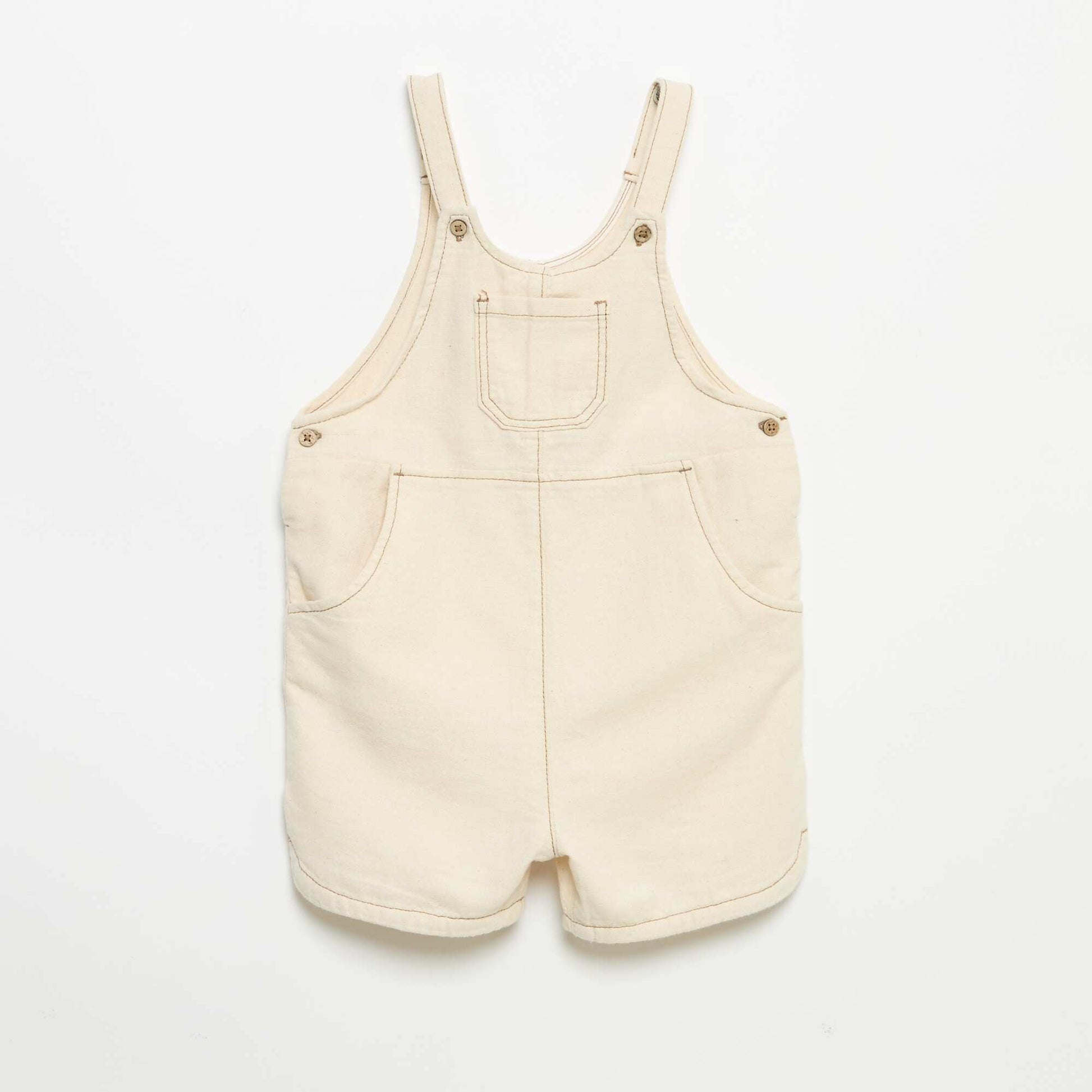 Dungarees with pockets WHITE