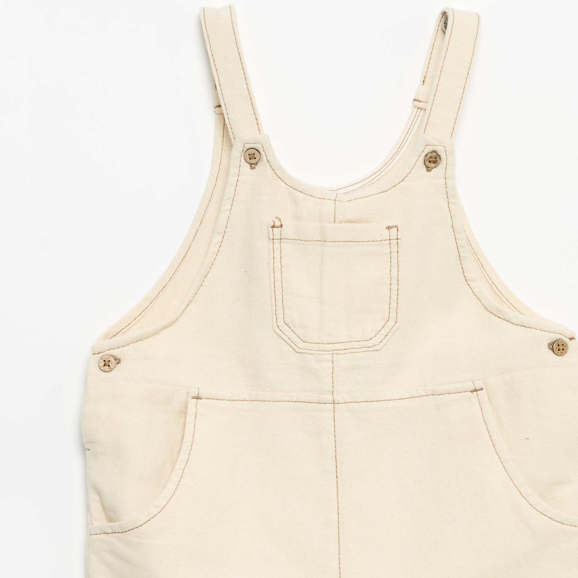 Dungarees with pockets WHITE